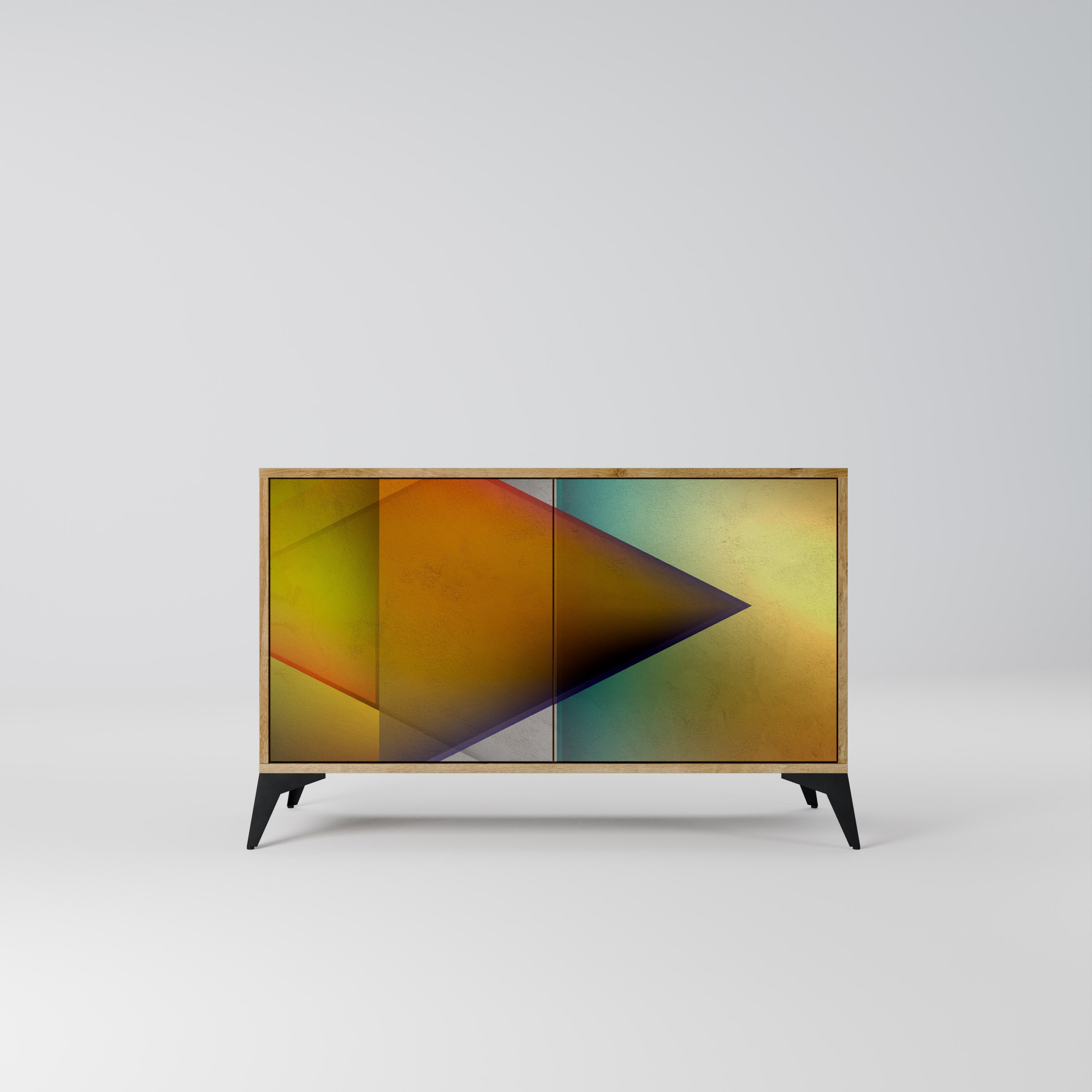 PIERCING SHARPNESS Aparador de 2 Portas em Efeito Carvalho