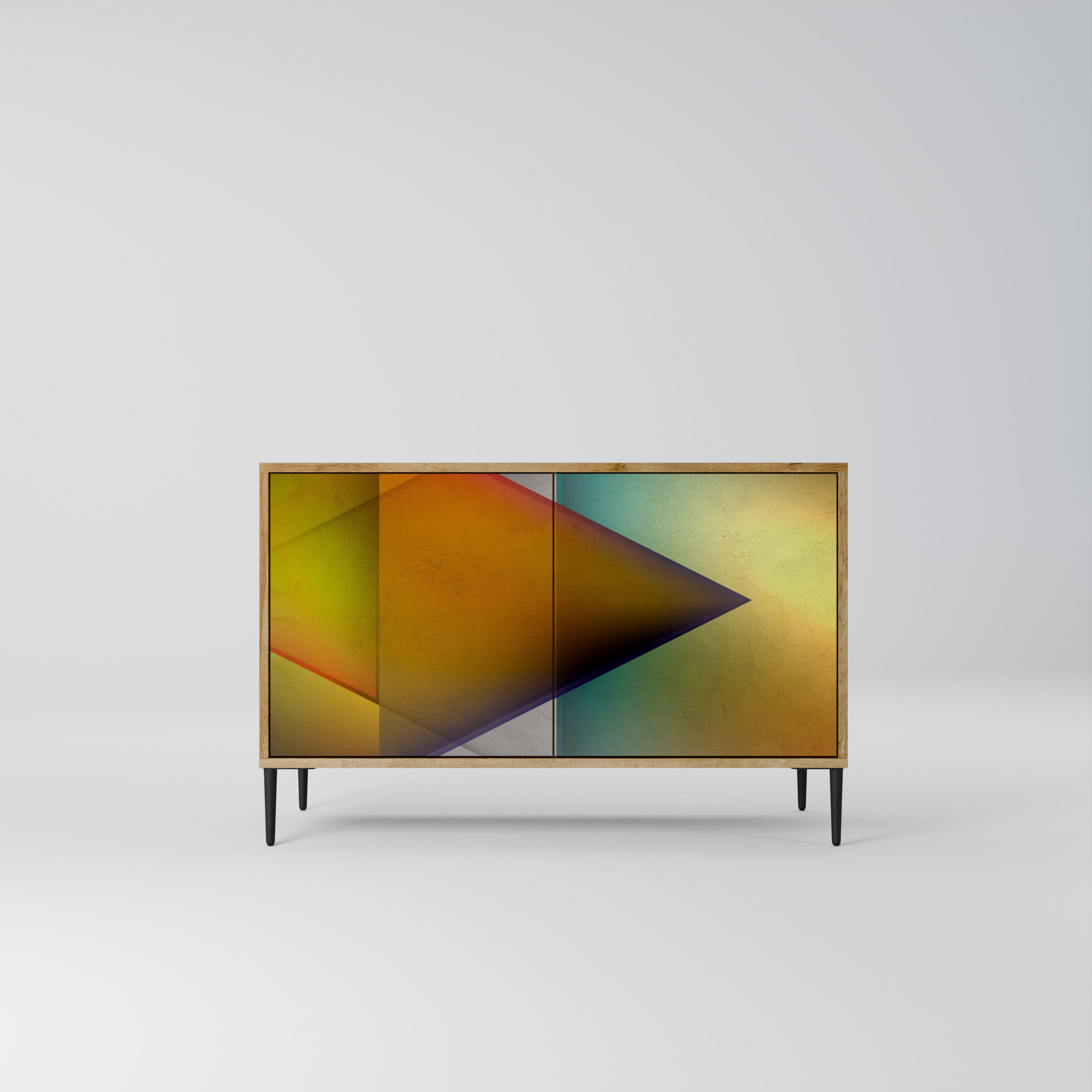 PIERCING SHARPNESS Aparador de 2 Portas em Efeito Carvalho