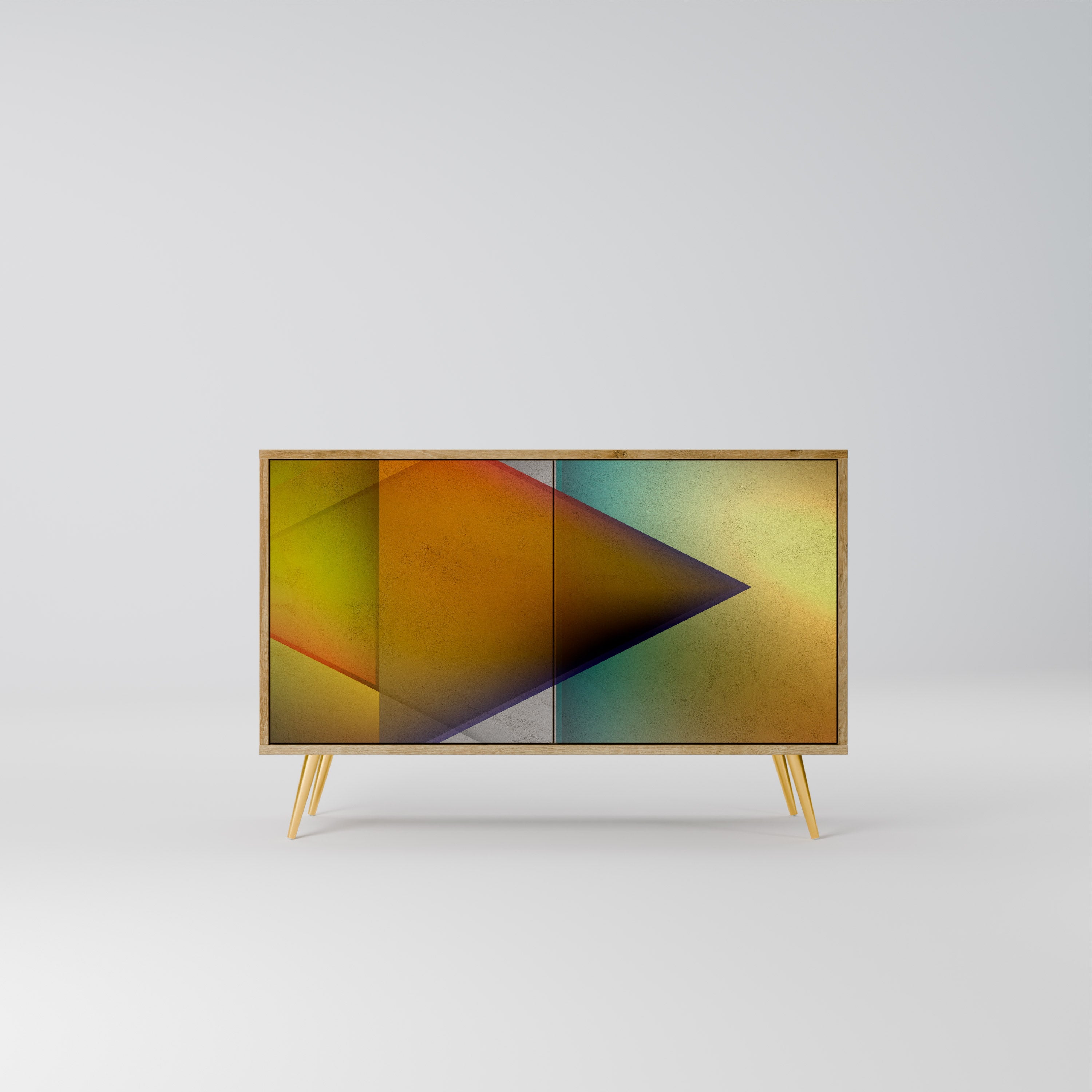 PIERCING SHARPNESS Aparador de 2 Portas em Efeito Carvalho