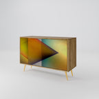 PIERCING SHARPNESS Aparador de 2 Portas em Efeito Carvalho