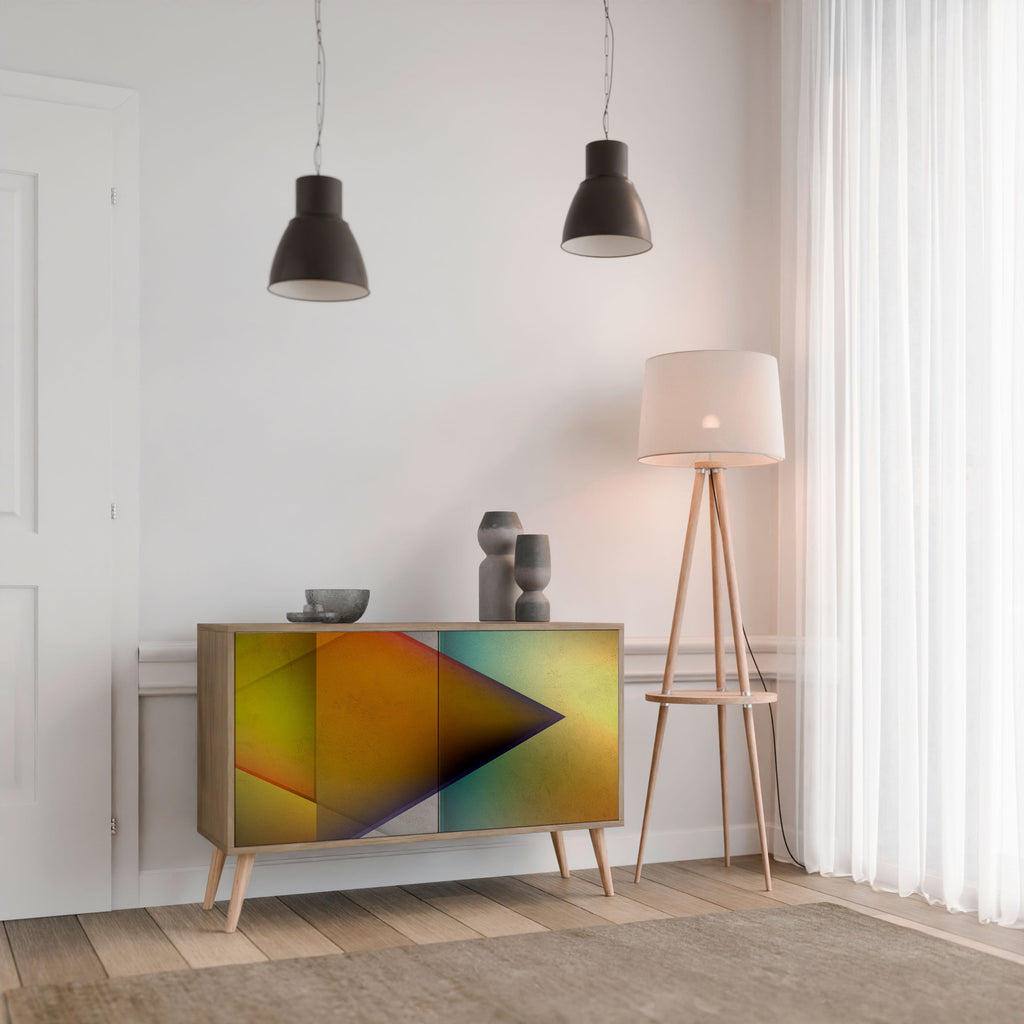 PIERCING SHARPNESS Aparador de 2 Portas em Efeito Carvalho