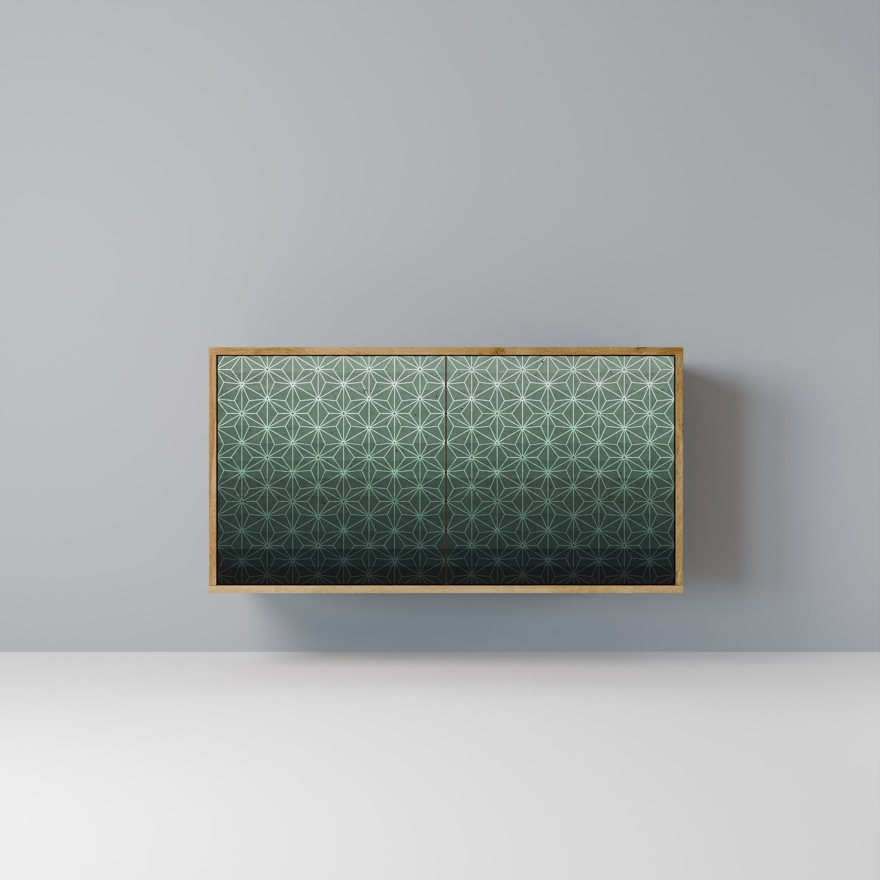 ORNAMENTAL GLIMMER Aparador de 2 Portas em Efeito Carvalho