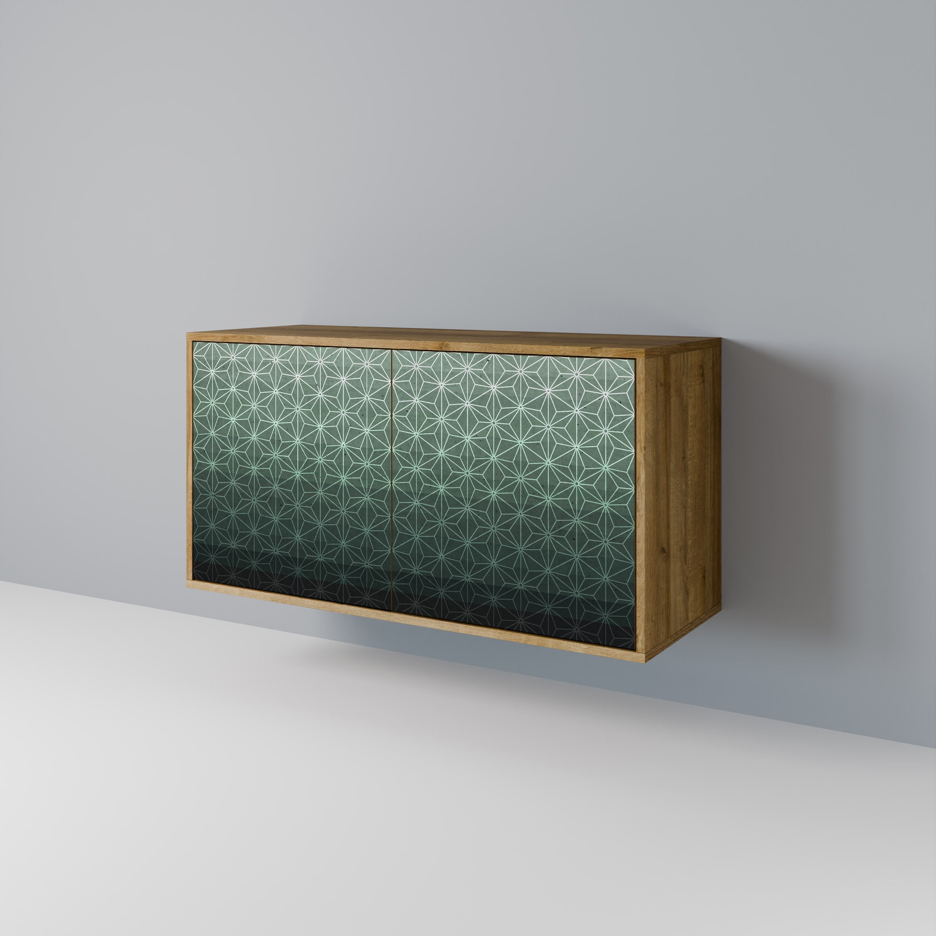 ORNAMENTAL GLIMMER Aparador de 2 Portas em Efeito Carvalho