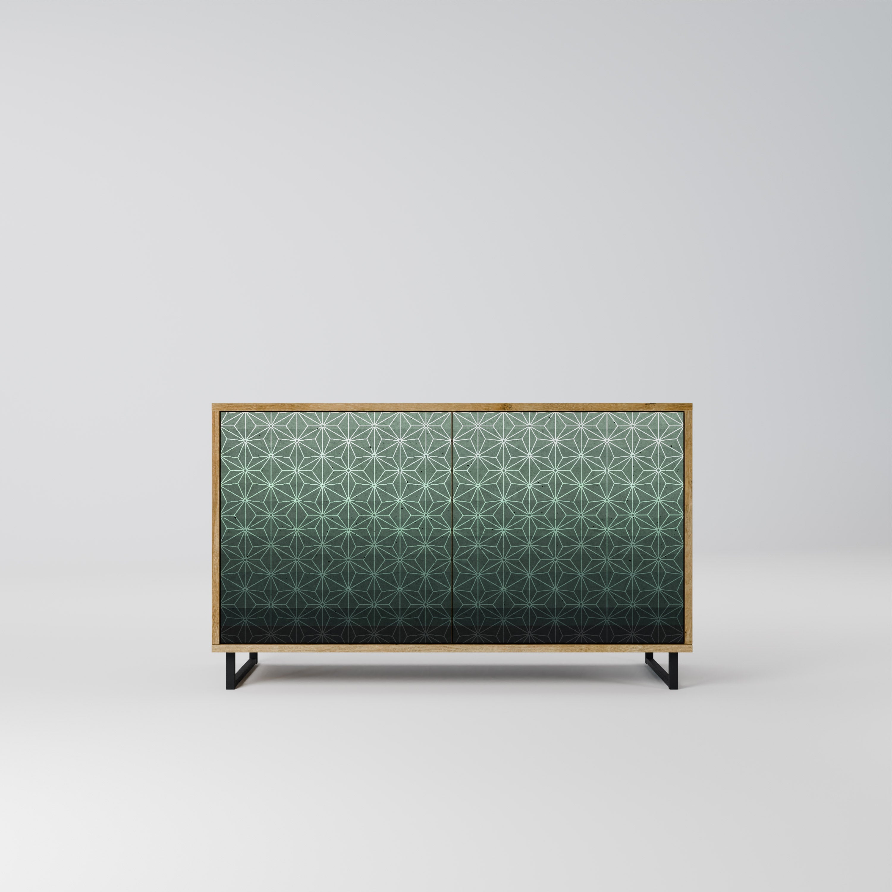 ORNAMENTAL GLIMMER Aparador de 2 Portas em Efeito Carvalho