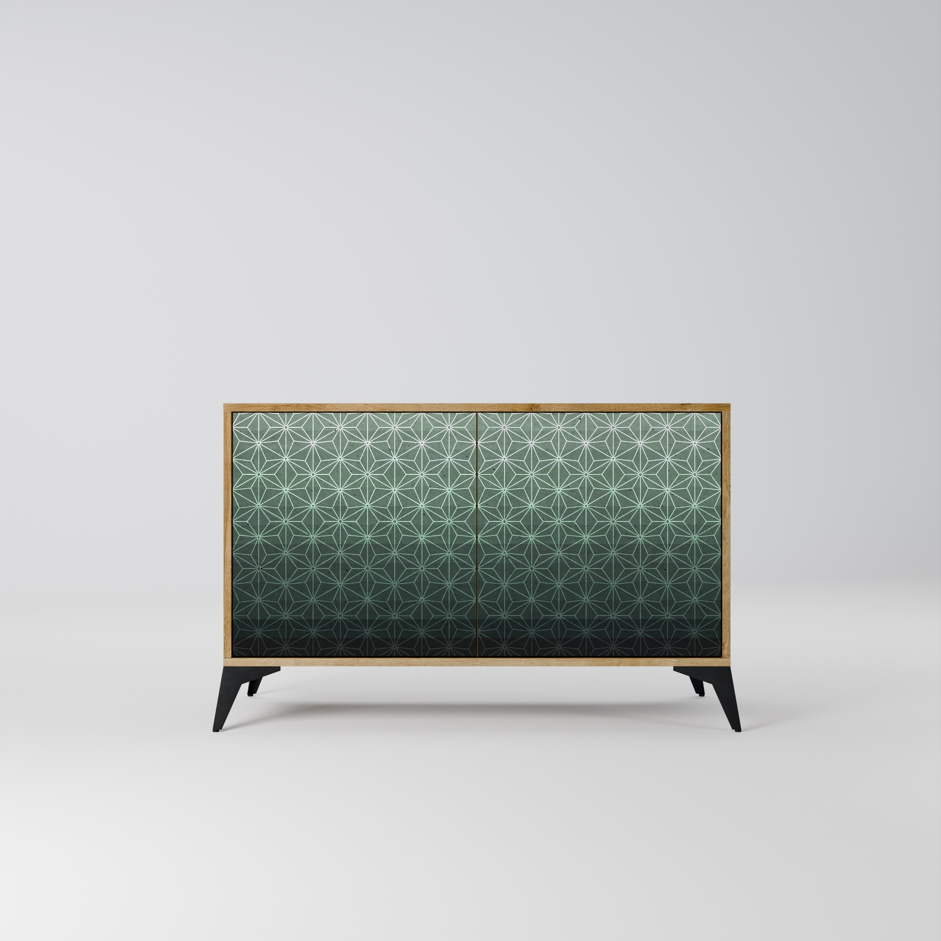 ORNAMENTAL GLIMMER Aparador de 2 Portas em Efeito Carvalho