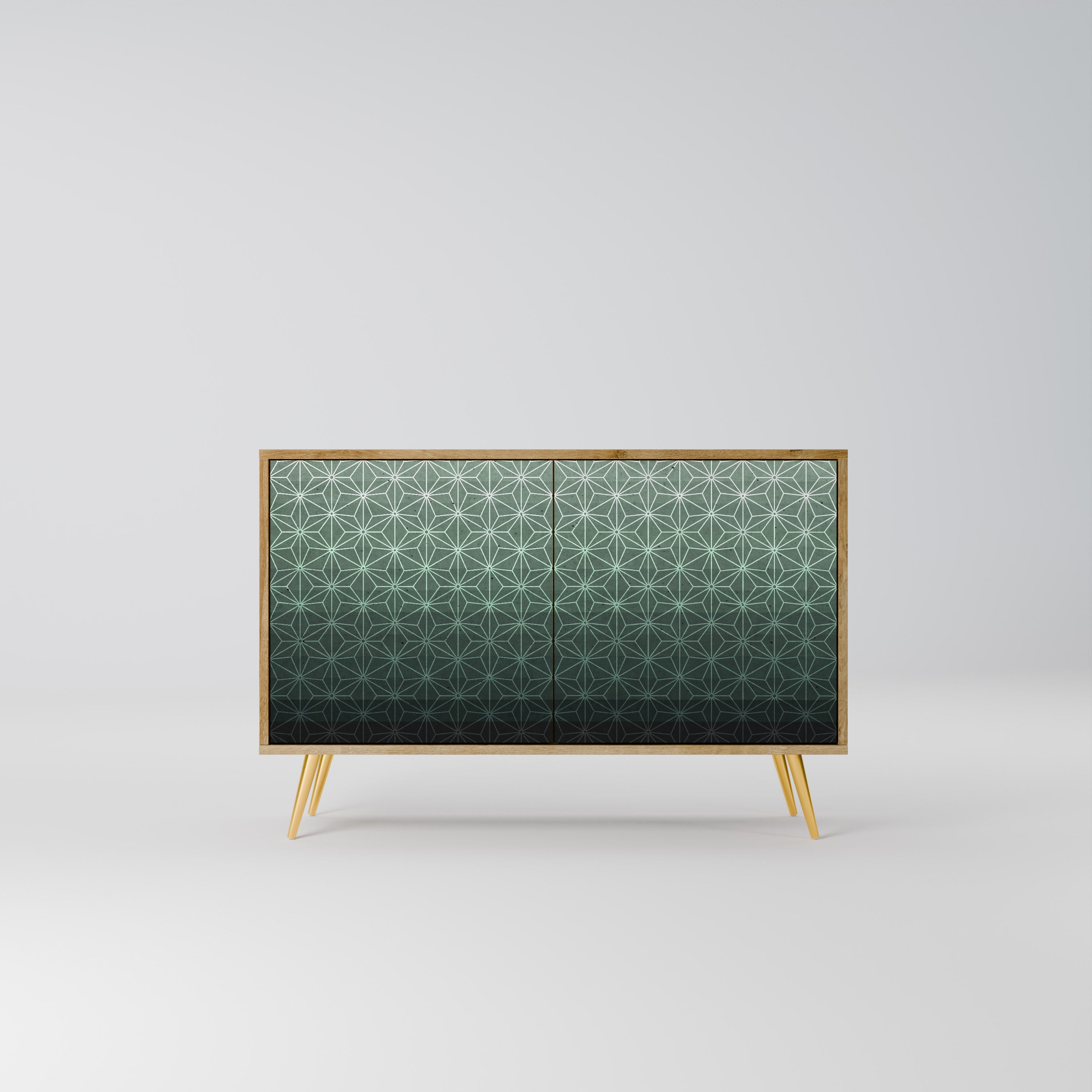 ORNAMENTAL GLIMMER Aparador de 2 Portas em Efeito Carvalho