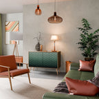 ORNAMENTAL GLIMMER Aparador de 2 Portas em Efeito Carvalho