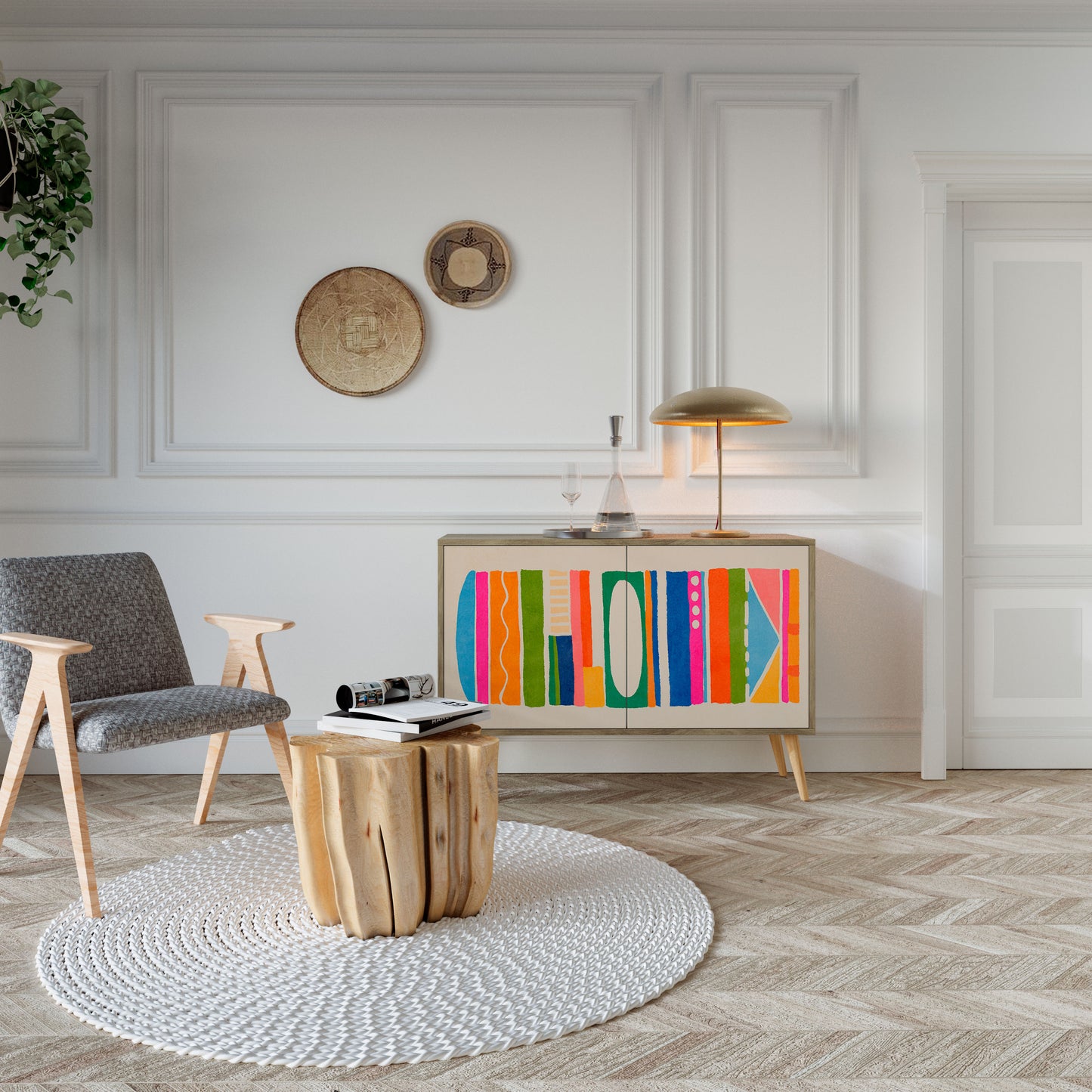 GEOMETRIC SHINE 2-Door Sideboard
