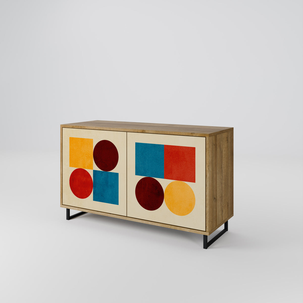 GEOMETRIC PUZZLE Aparador de 2 Portas