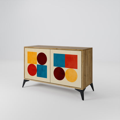 GEOMETRIC PUZZLE Aparador de 2 Portas