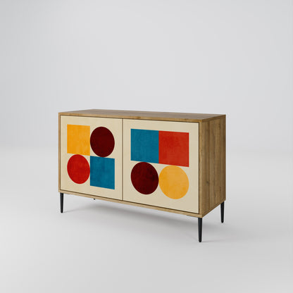 GEOMETRIC PUZZLE Aparador de 2 Portas