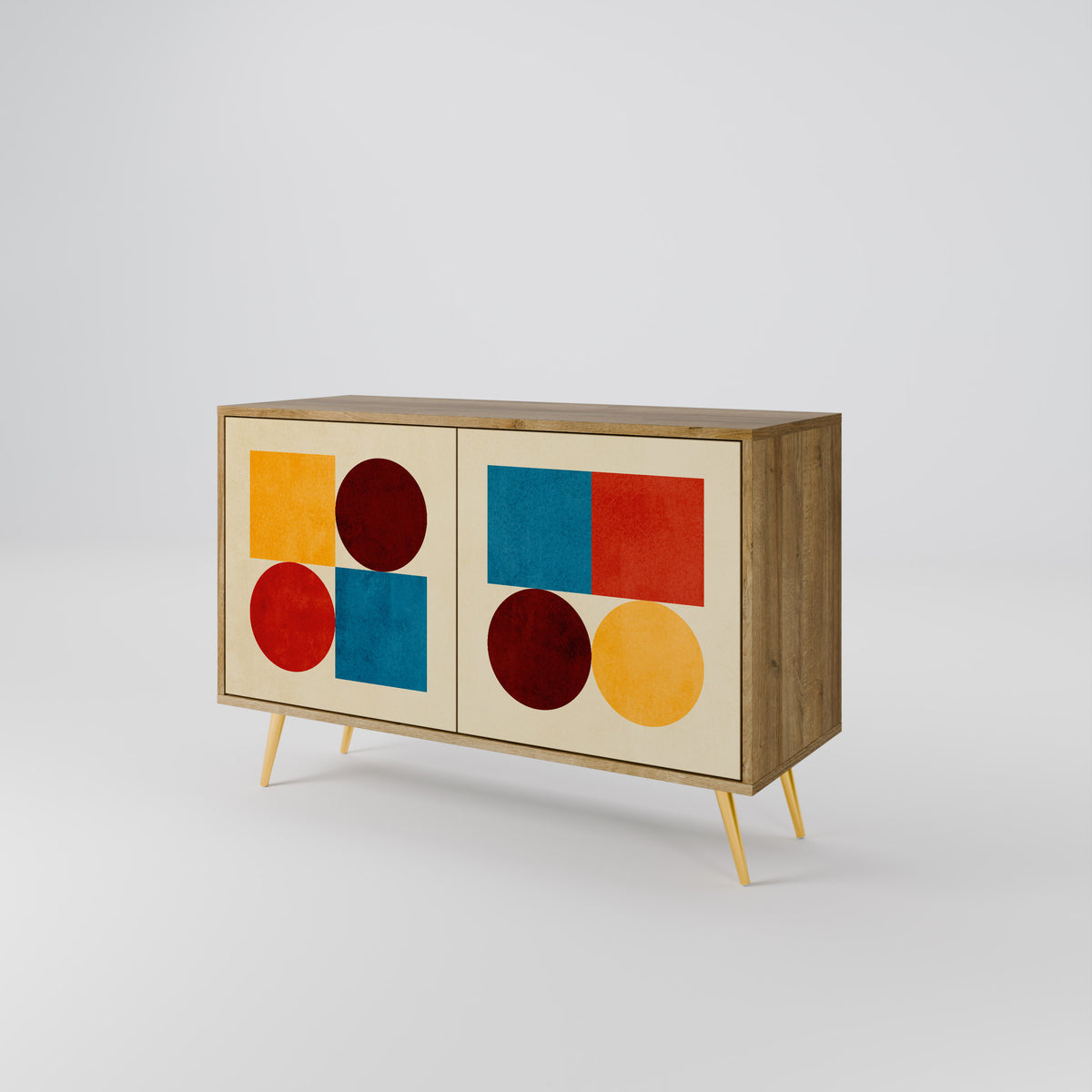 GEOMETRIC PUZZLE Aparador de 2 Portas