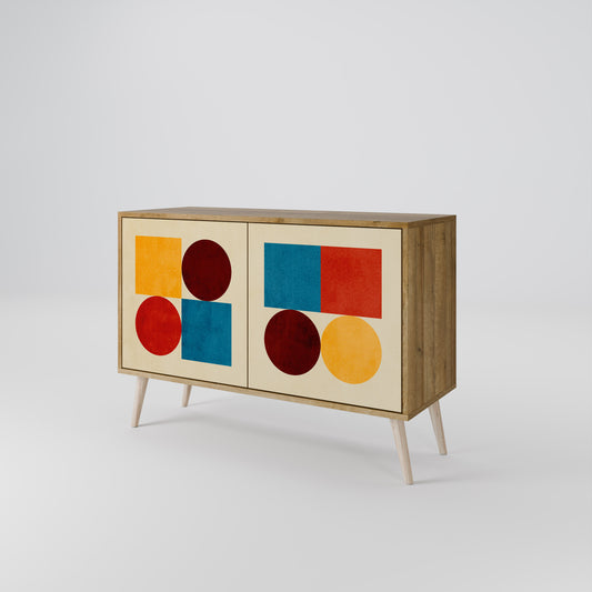 GEOMETRIC PUZZLE Aparador de 2 Portas