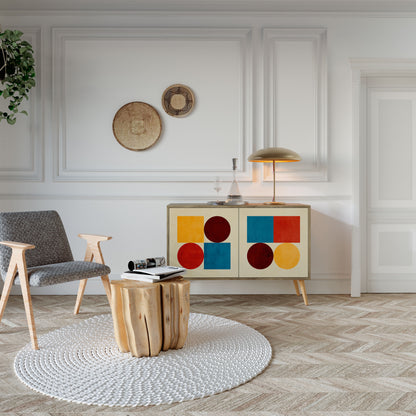 GEOMETRIC PUZZLE Aparador de 2 Portas