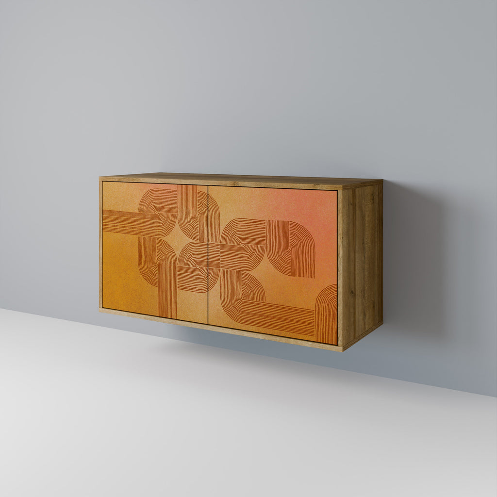 STRENGTHENING RELATION Aparador de 2 Portas em Efeito Carvalho