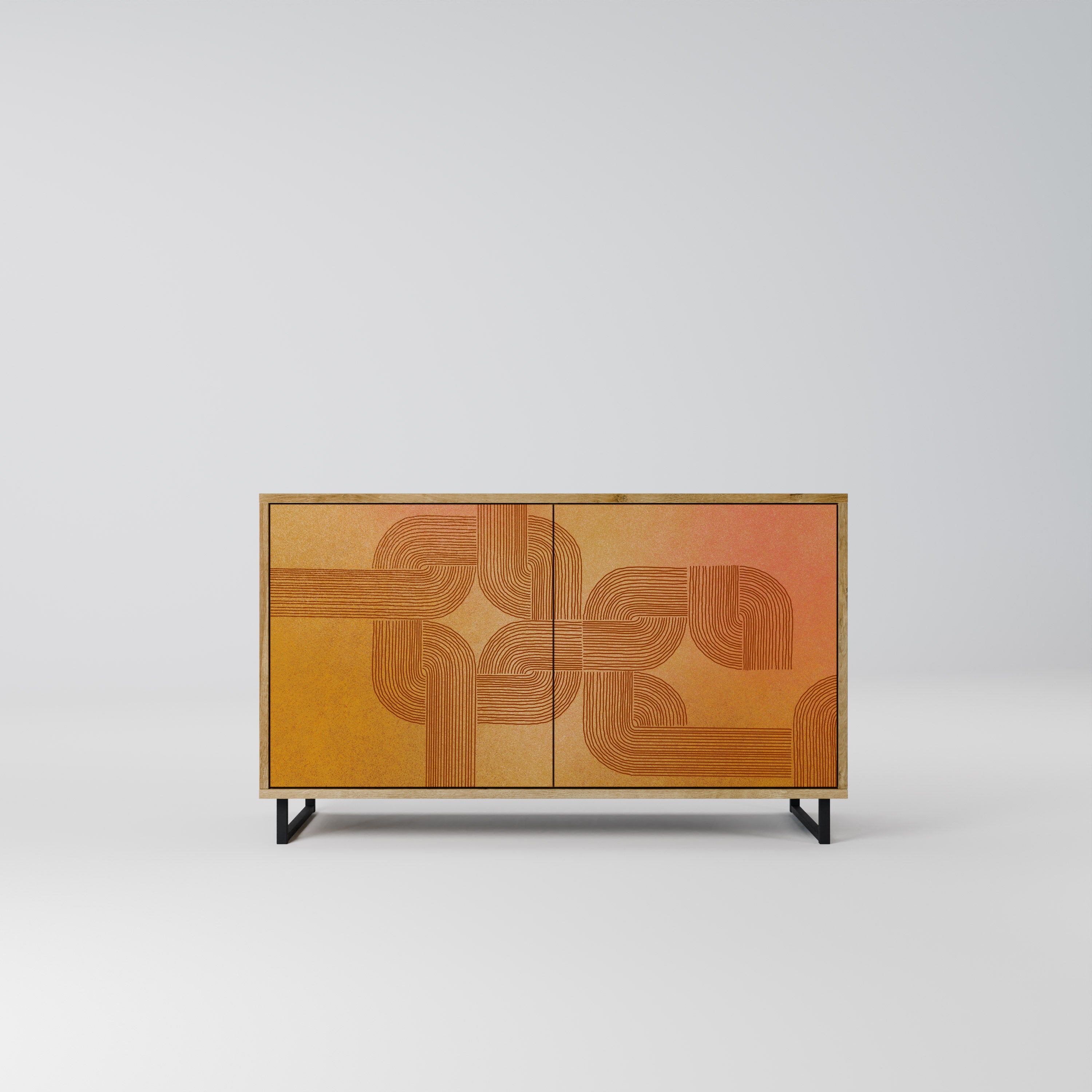 STRENGTHENING RELATION Aparador de 2 Portas em Efeito Carvalho