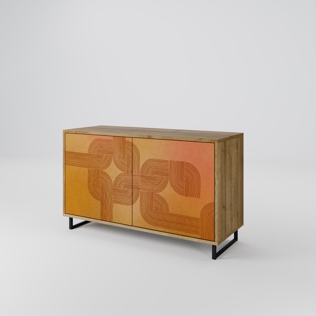 STRENGTHENING RELATION Aparador de 2 Portas em Efeito Carvalho