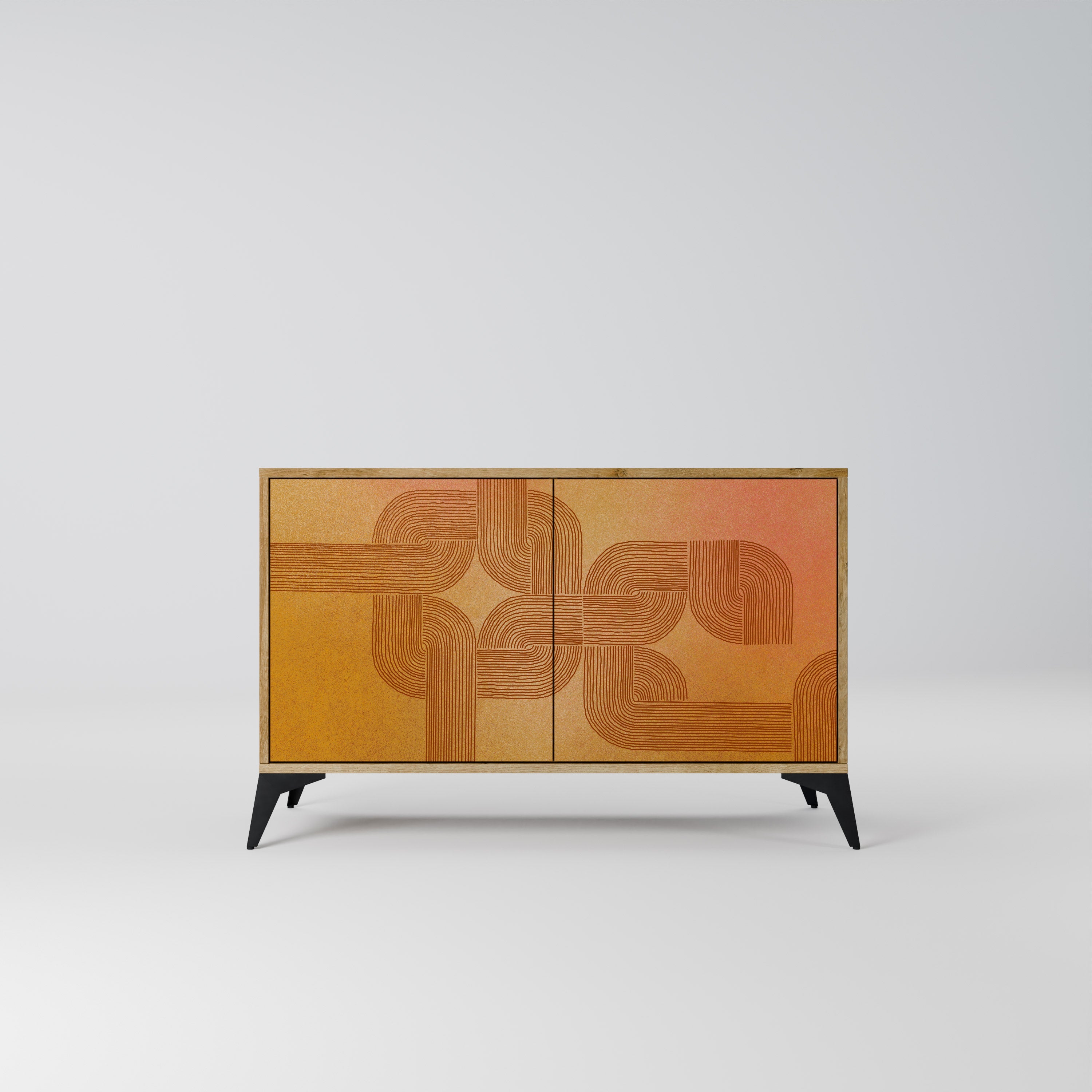 STRENGTHENING RELATION Aparador de 2 Portas em Efeito Carvalho