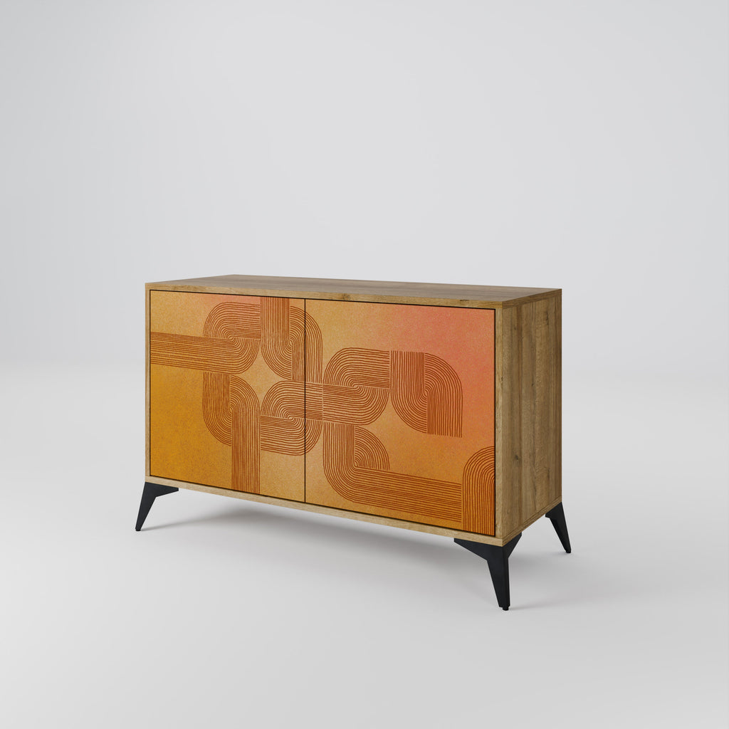 STRENGTHENING RELATION Aparador de 2 Portas em Efeito Carvalho