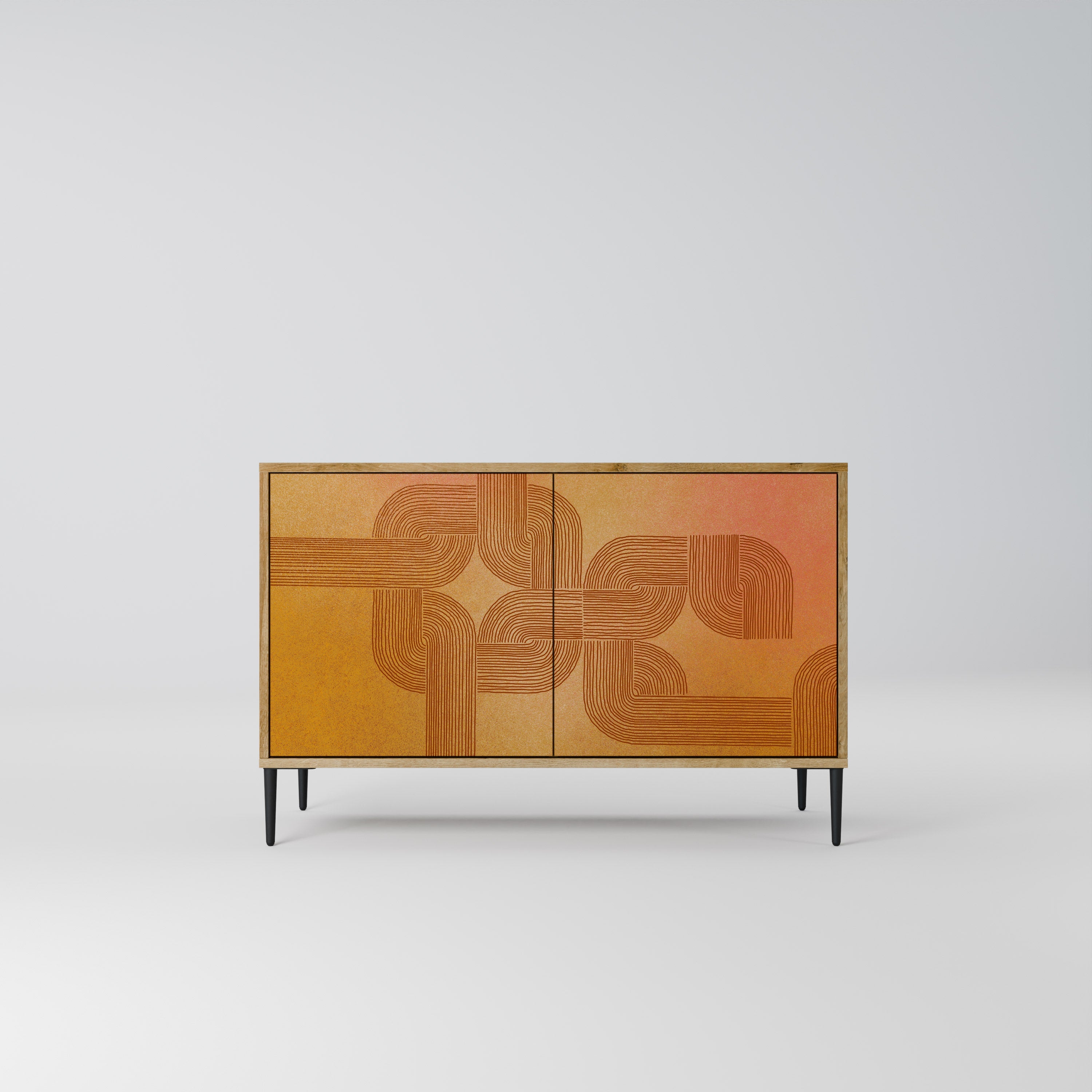 STRENGTHENING RELATION Aparador de 2 Portas em Efeito Carvalho