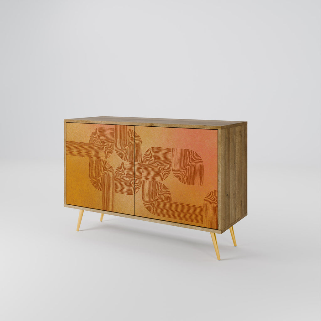 STRENGTHENING RELATION Aparador de 2 Portas em Efeito Carvalho