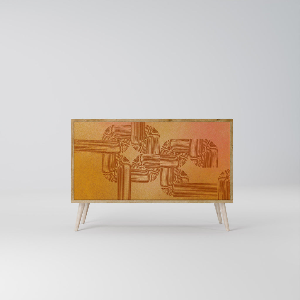 STRENGTHENING RELATION Aparador de 2 Portas em Efeito Carvalho