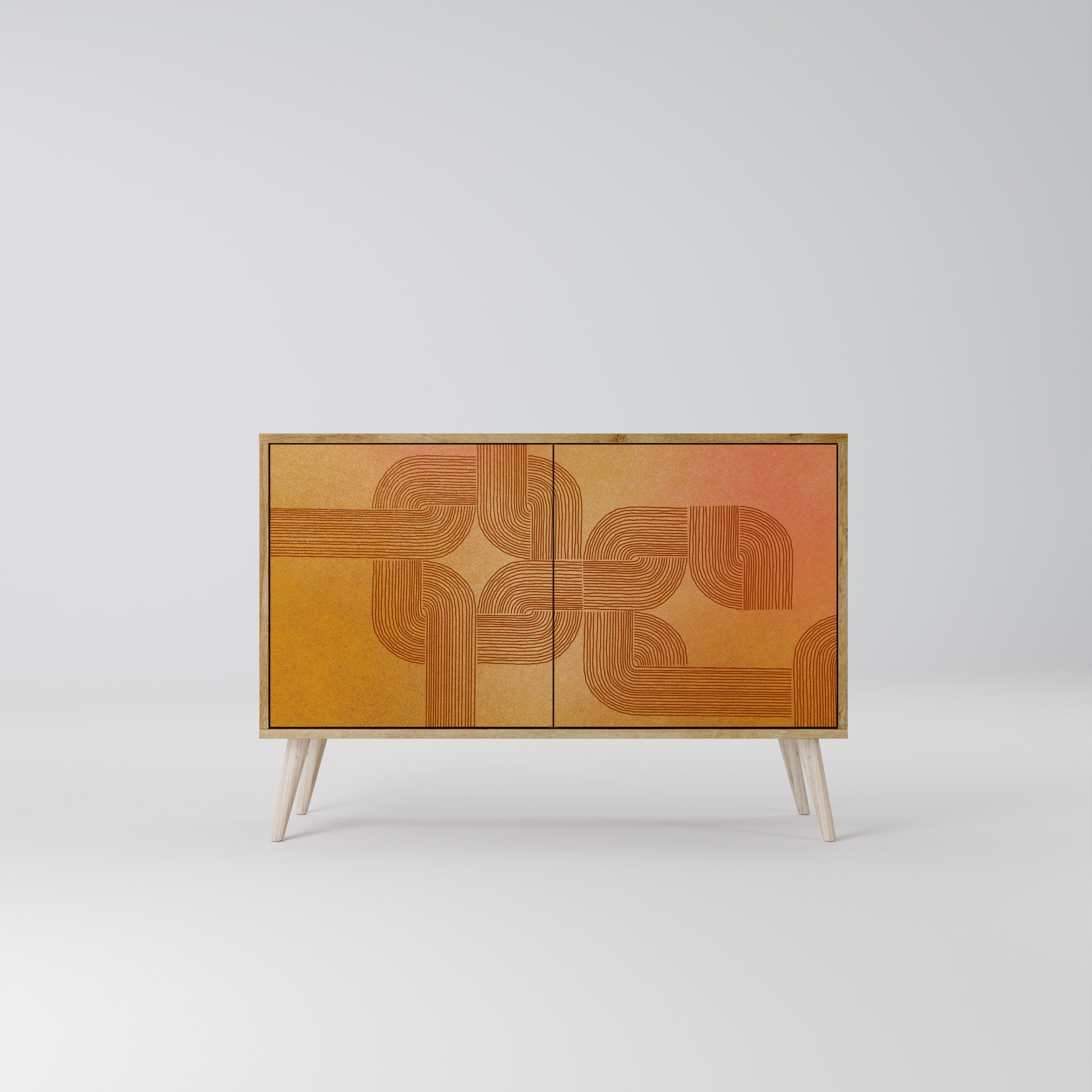 STRENGTHENING RELATION Aparador de 2 Portas em Efeito Carvalho