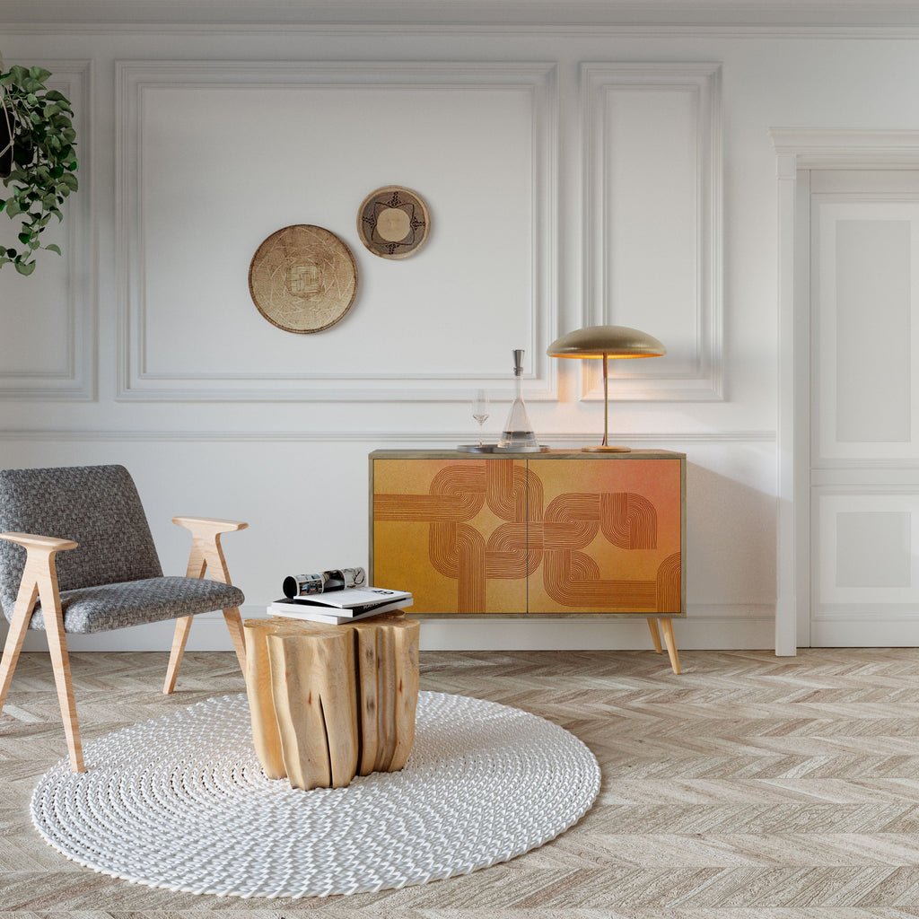 STRENGTHENING RELATION Aparador de 2 Portas em Efeito Carvalho