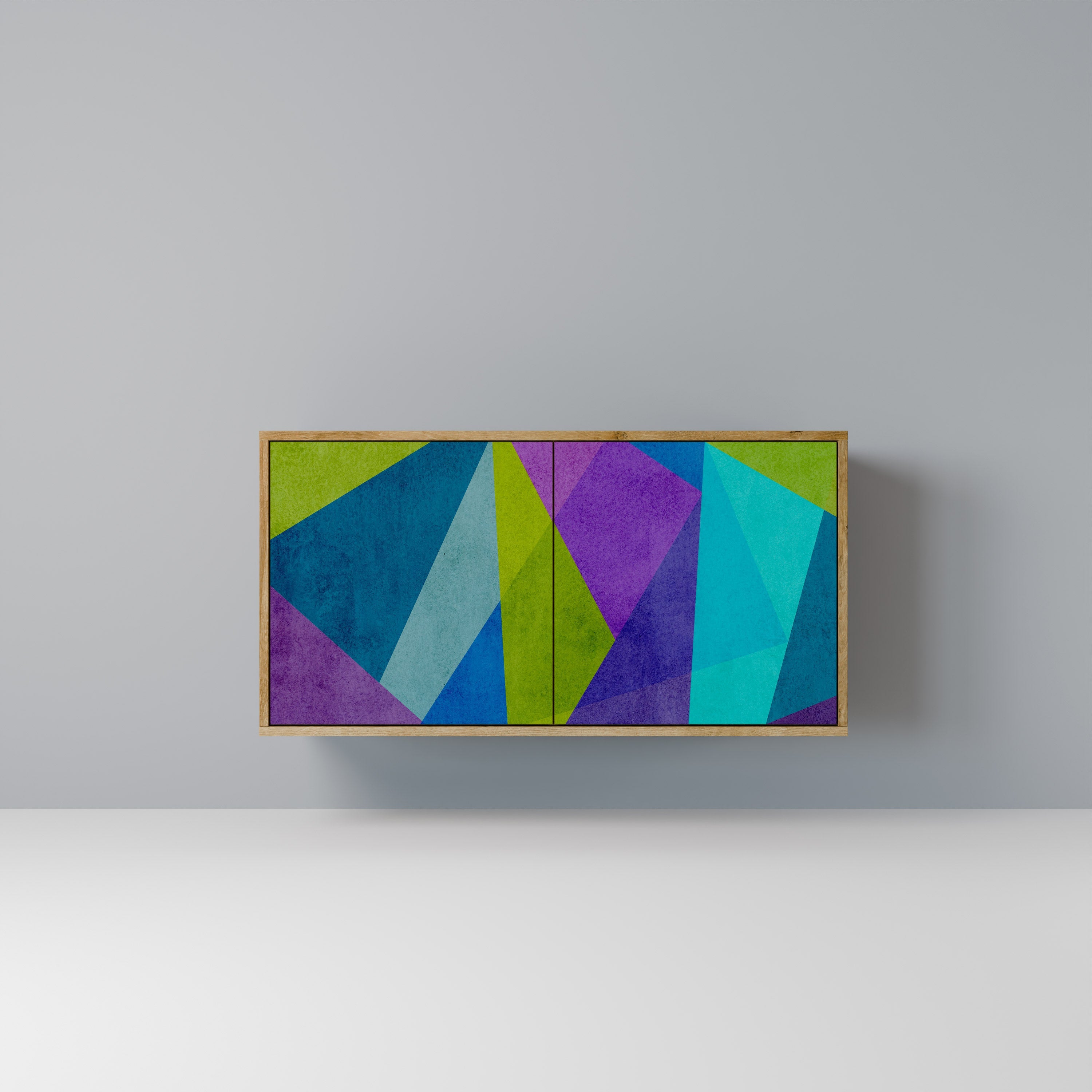 COLD SHOWCASE Aparador de 2 Portas em Efeito Carvalho