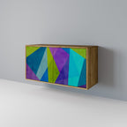 COLD SHOWCASE Aparador de 2 Portas em Efeito Carvalho