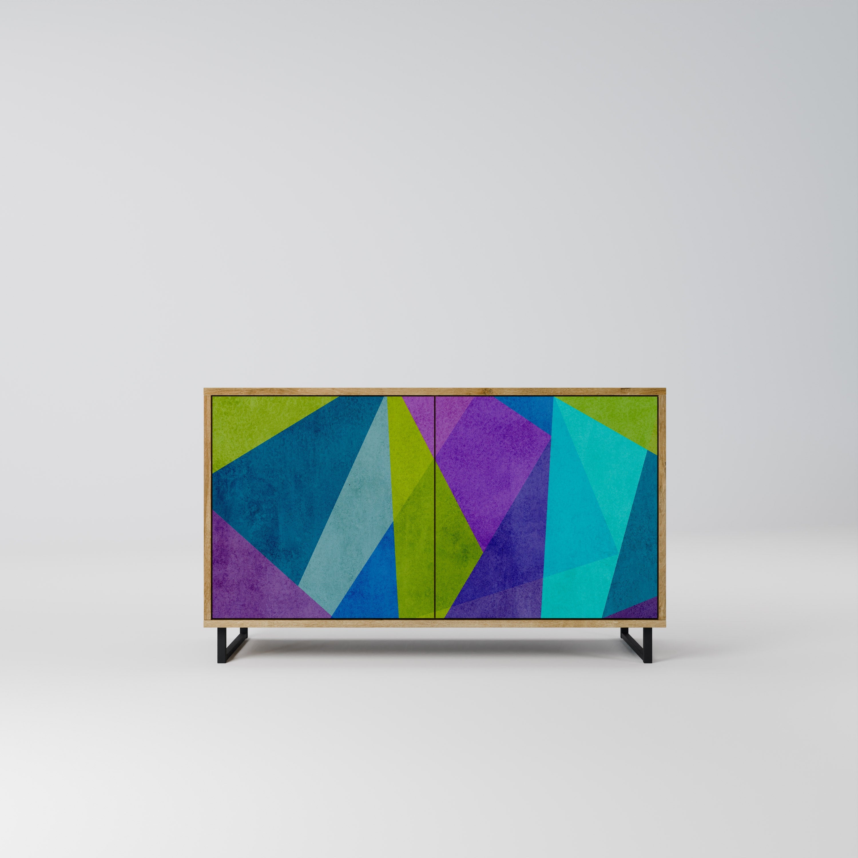 COLD SHOWCASE Aparador de 2 Portas em Efeito Carvalho