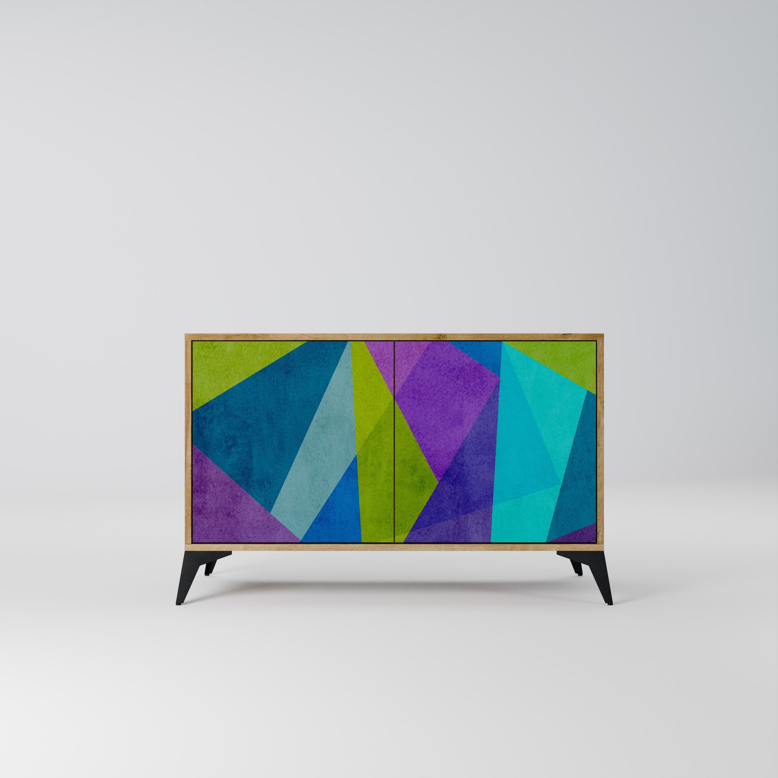 COLD SHOWCASE Aparador de 2 Portas em Efeito Carvalho