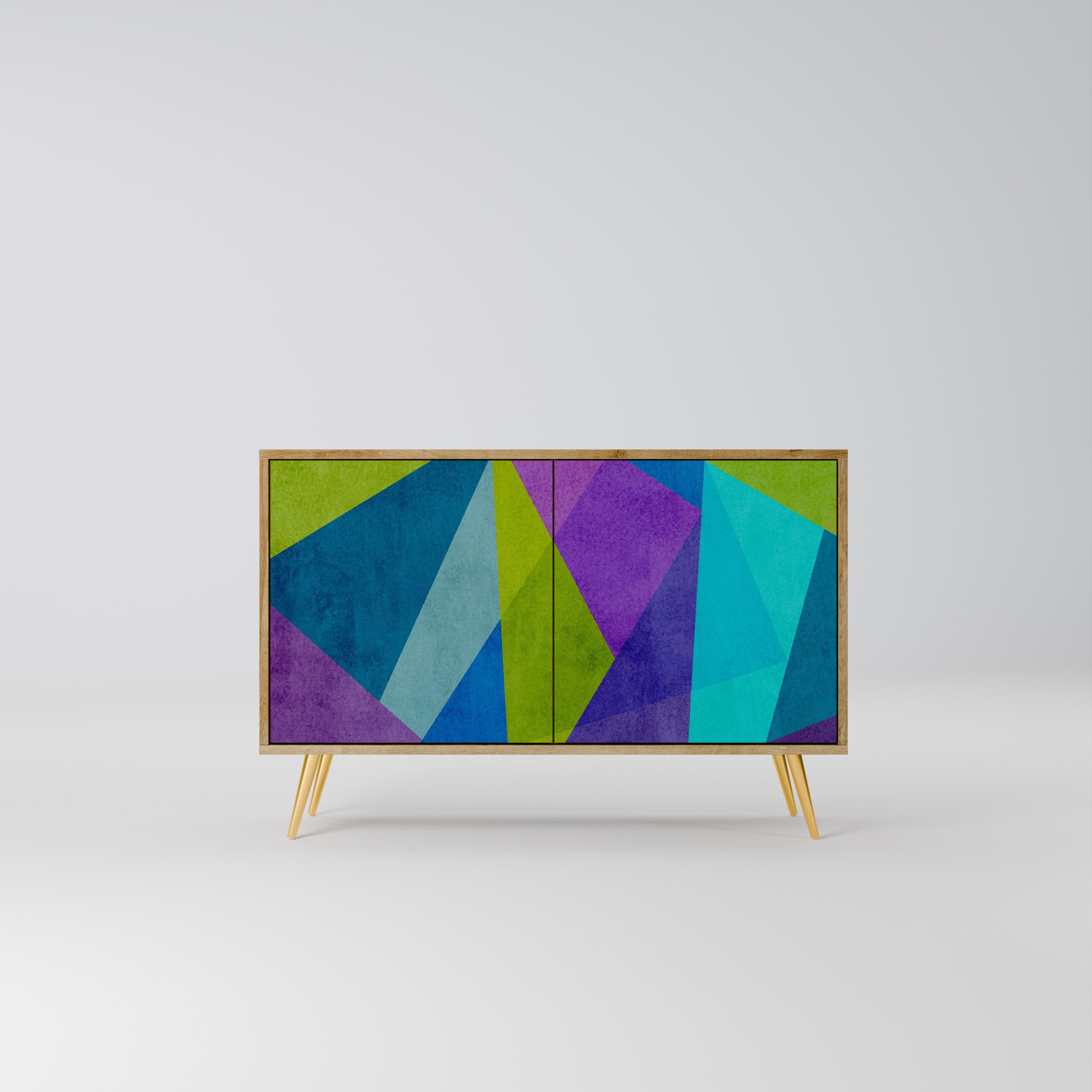 COLD SHOWCASE Aparador de 2 Portas em Efeito Carvalho