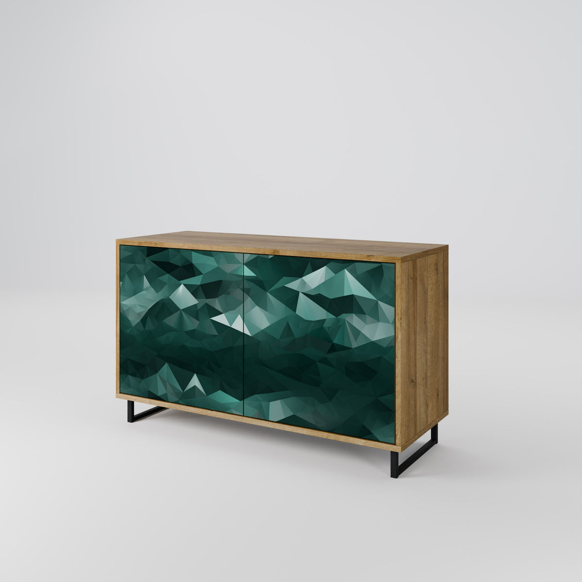 POLYGONAL FLOATING Aparador de 2 Portas