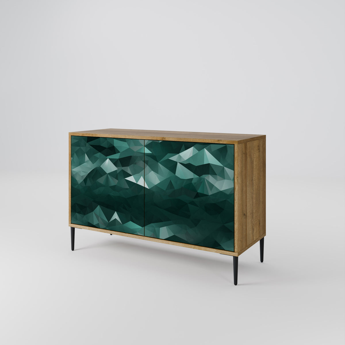 POLYGONAL FLOATING Aparador de 2 Portas