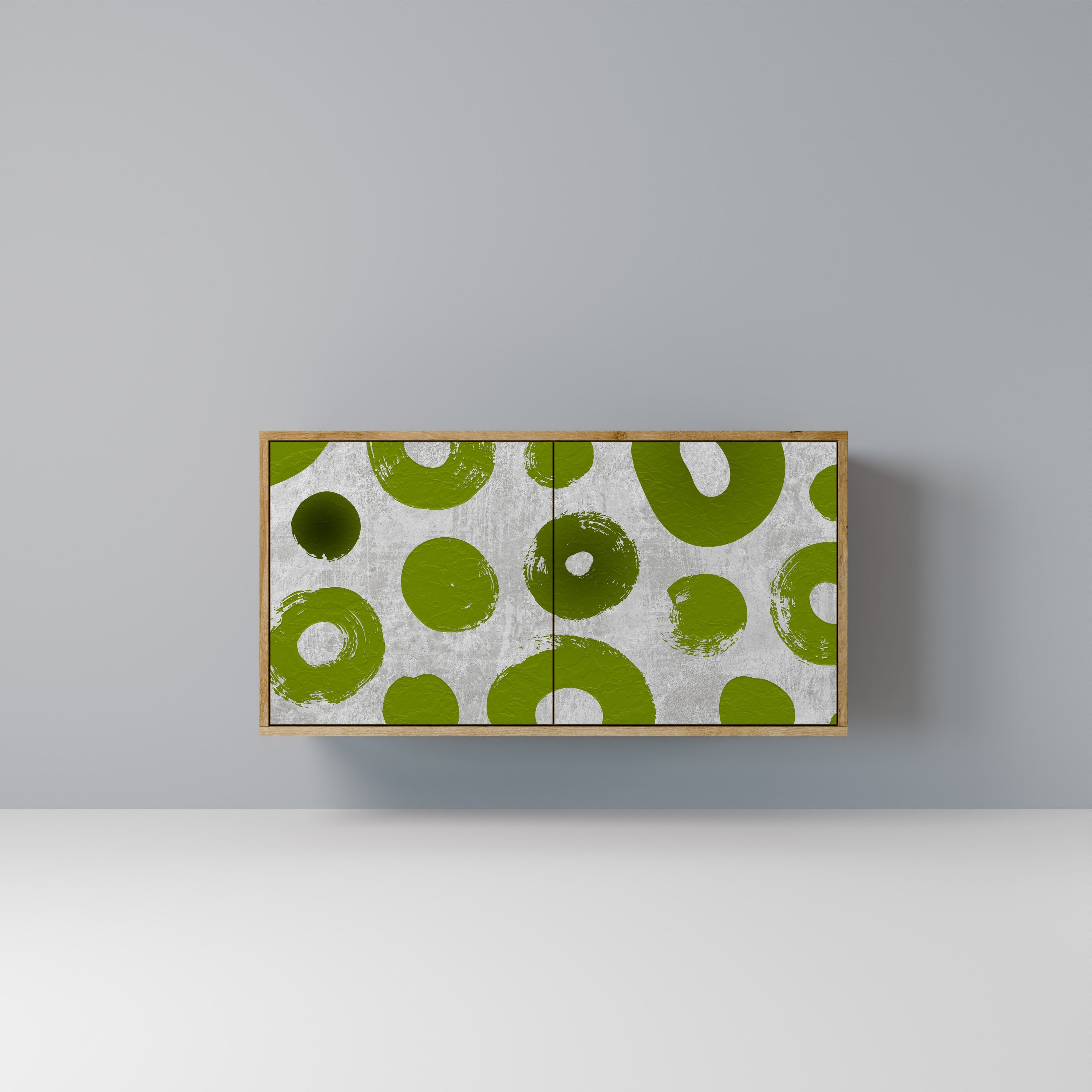 GREEN RHAPSODY Aparador de 2 Portas em Efeito Carvalho