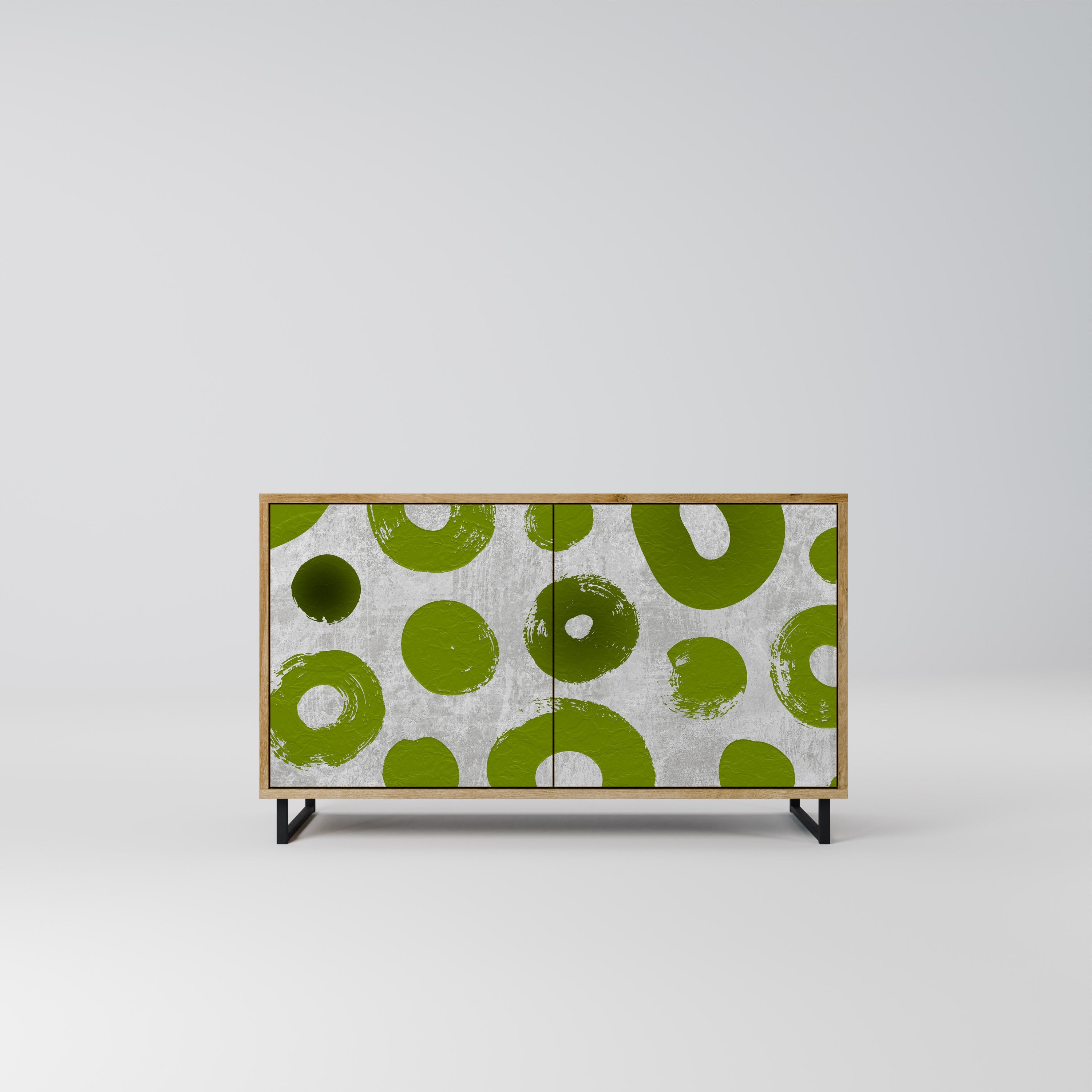 GREEN RHAPSODY Aparador de 2 Portas em Efeito Carvalho