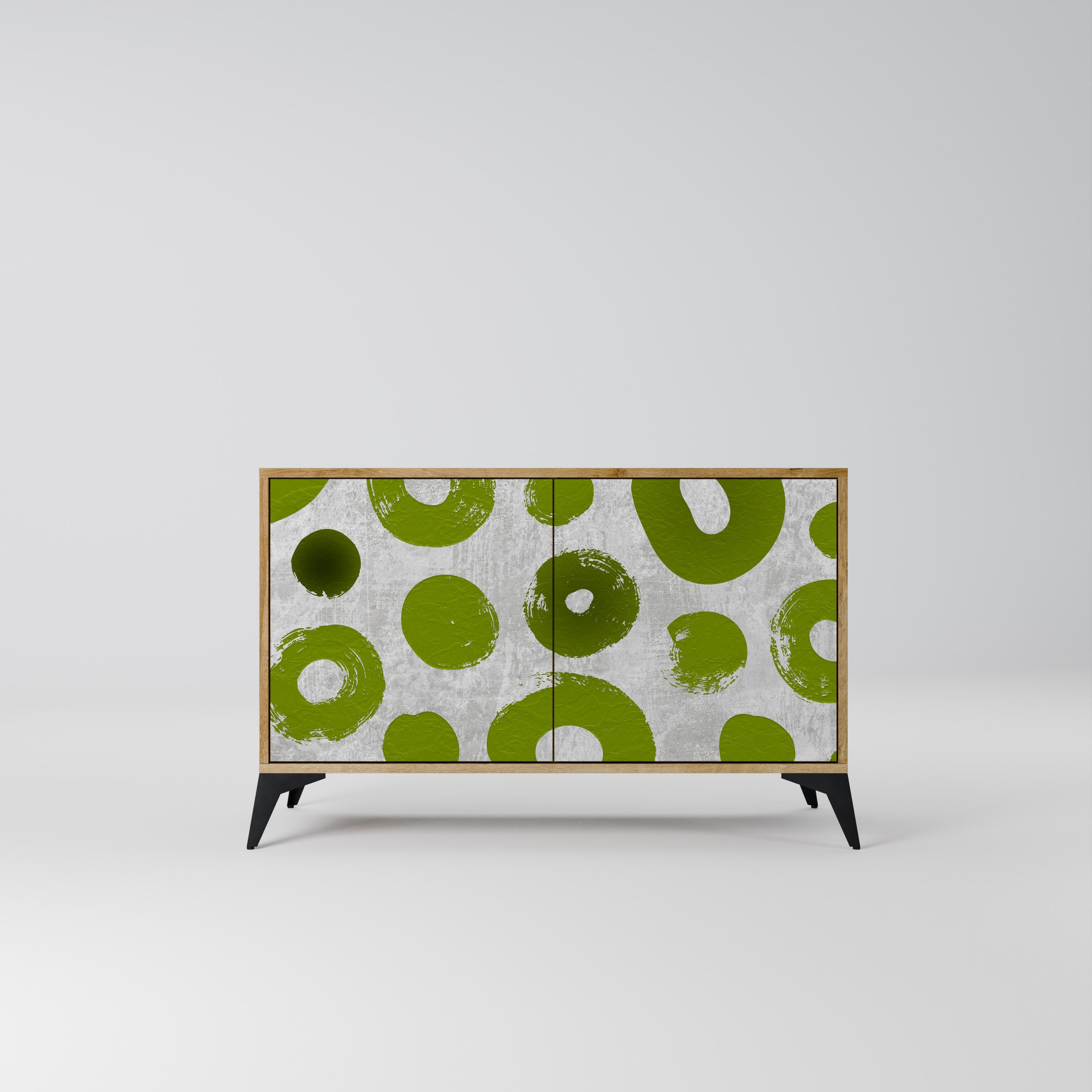 GREEN RHAPSODY Aparador de 2 Portas em Efeito Carvalho