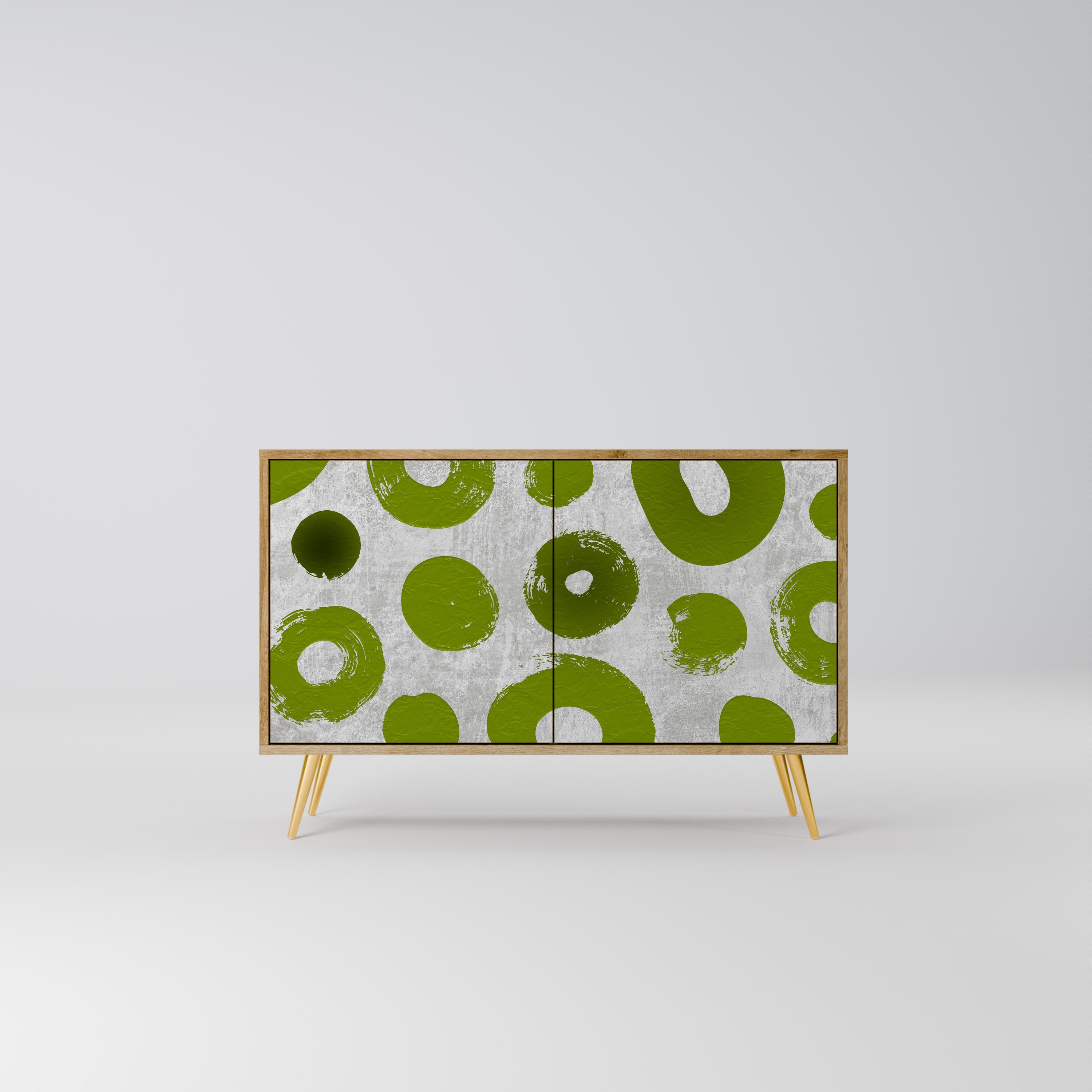 GREEN RHAPSODY Aparador de 2 Portas em Efeito Carvalho