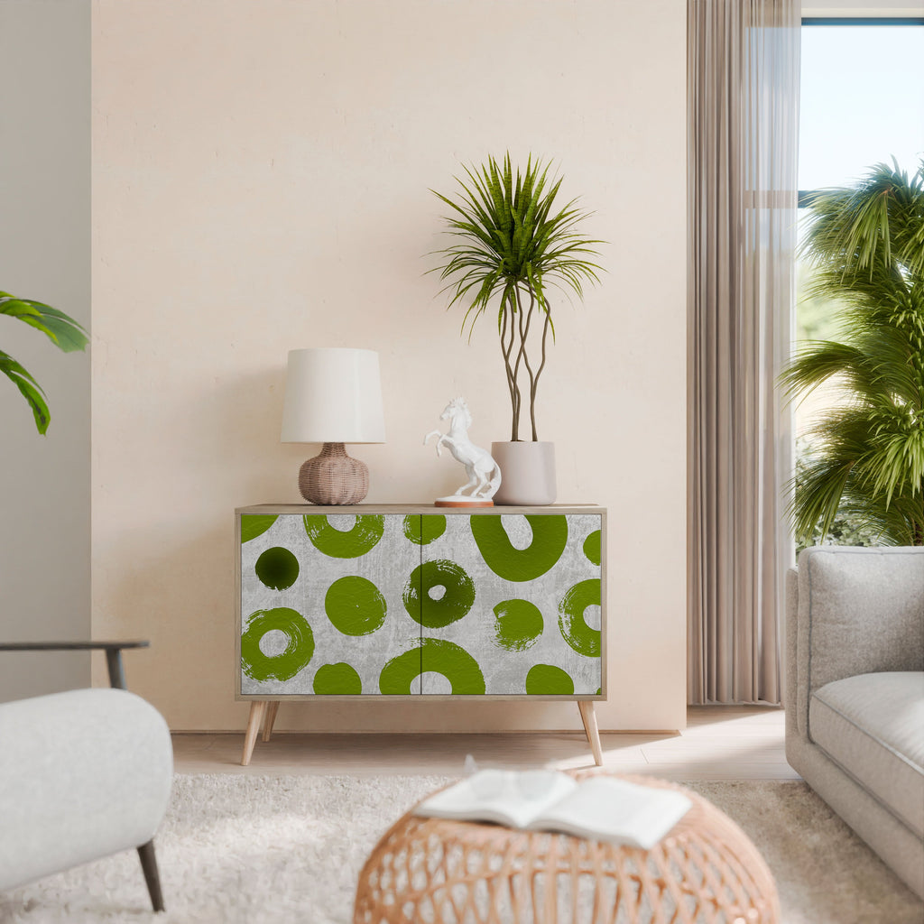 GREEN RHAPSODY Aparador de 2 Portas em Efeito Carvalho