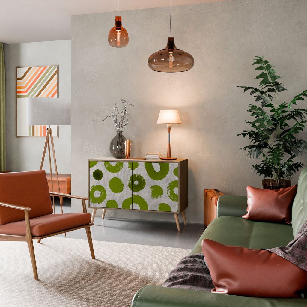 GREEN RHAPSODY Aparador de 2 Portas em Efeito Carvalho