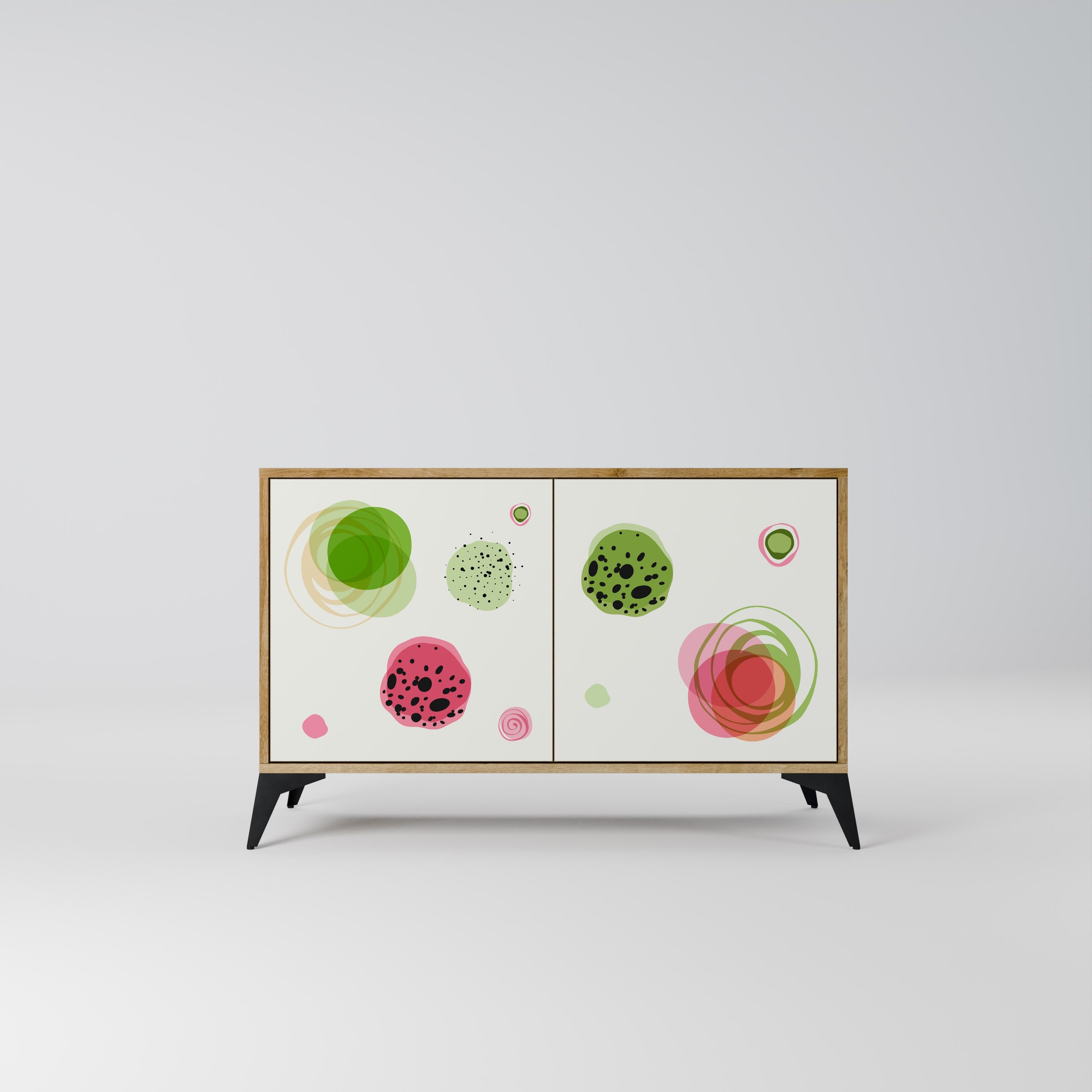 COLORFUL COSMOS Aparador de 2 Portas em Efeito Carvalho