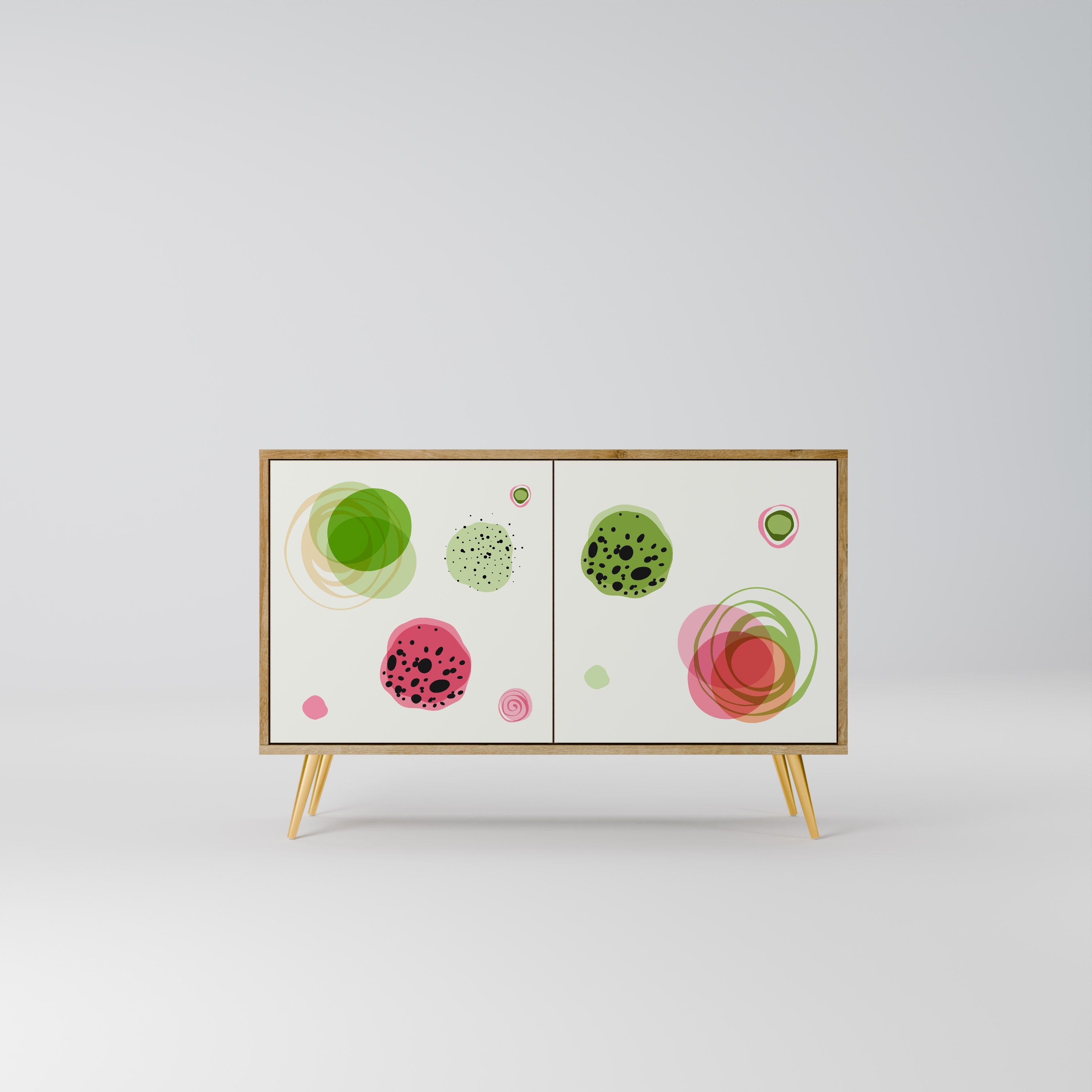 COLORFUL COSMOS Aparador de 2 Portas em Efeito Carvalho