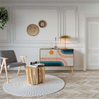 TWO HALVES Aparador de 2 Portas em Efeito Carvalho