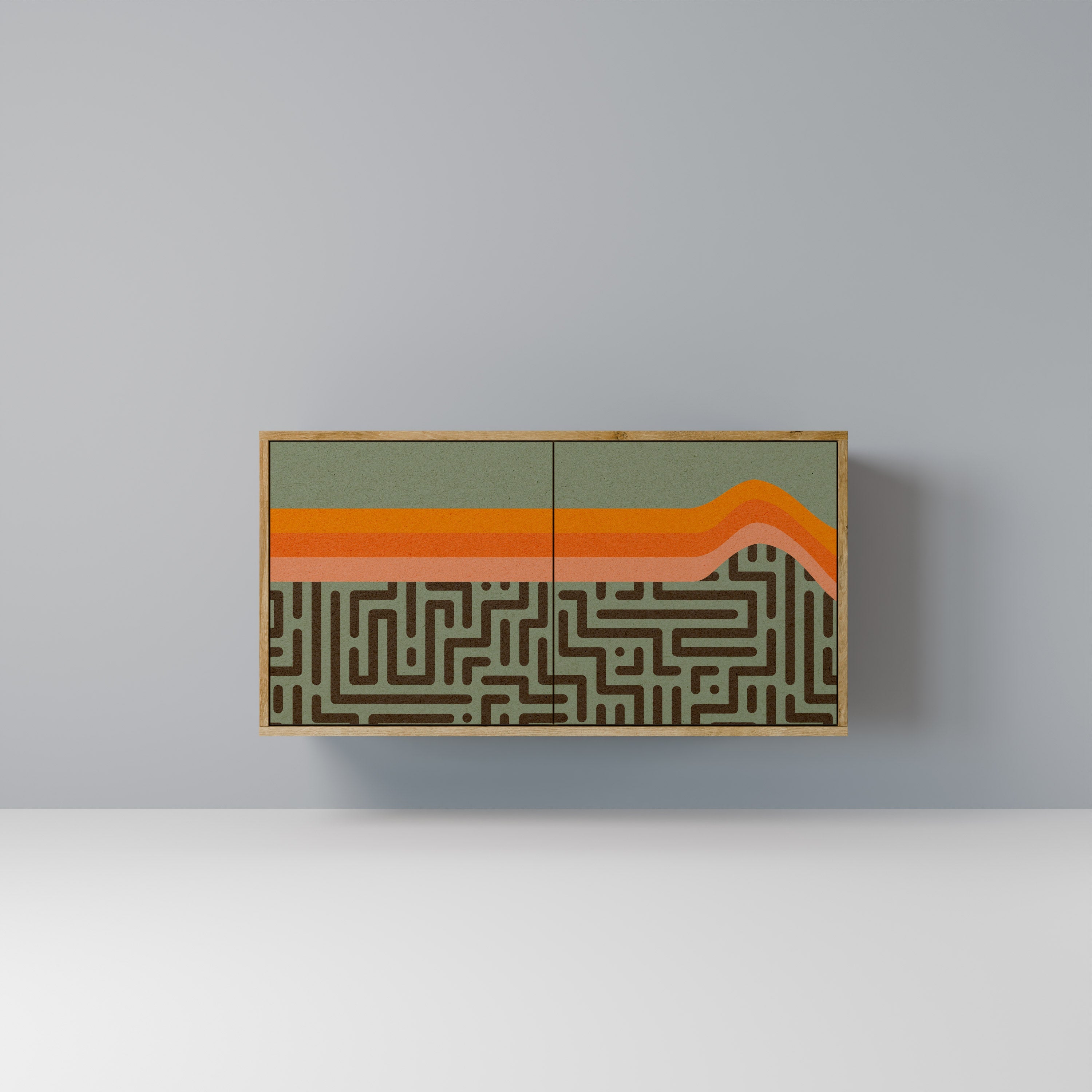 SIMPLE SOLUTIONS Aparador de 2 Portas em Efeito Carvalho