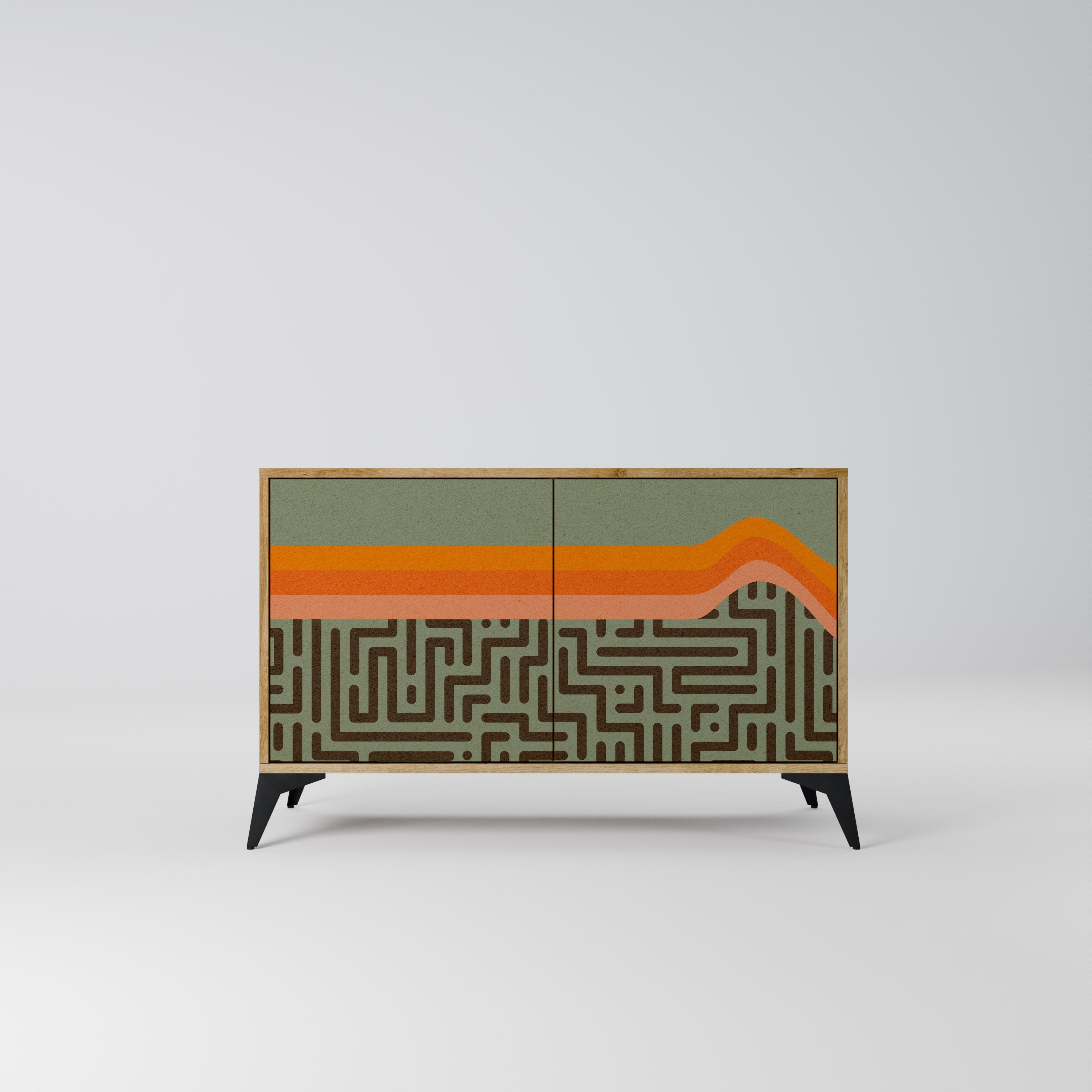 SIMPLE SOLUTIONS Aparador de 2 Portas em Efeito Carvalho