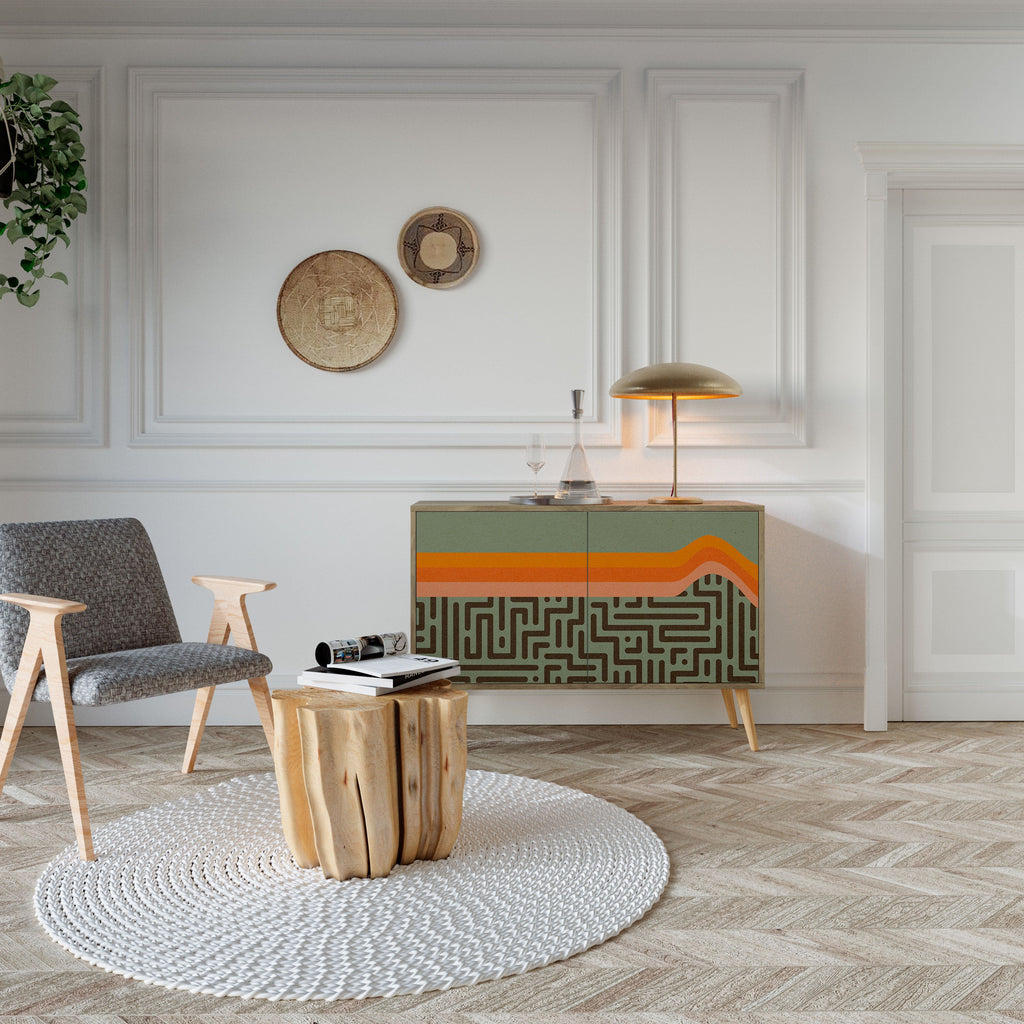 SIMPLE SOLUTIONS Aparador de 2 Portas em Efeito Carvalho