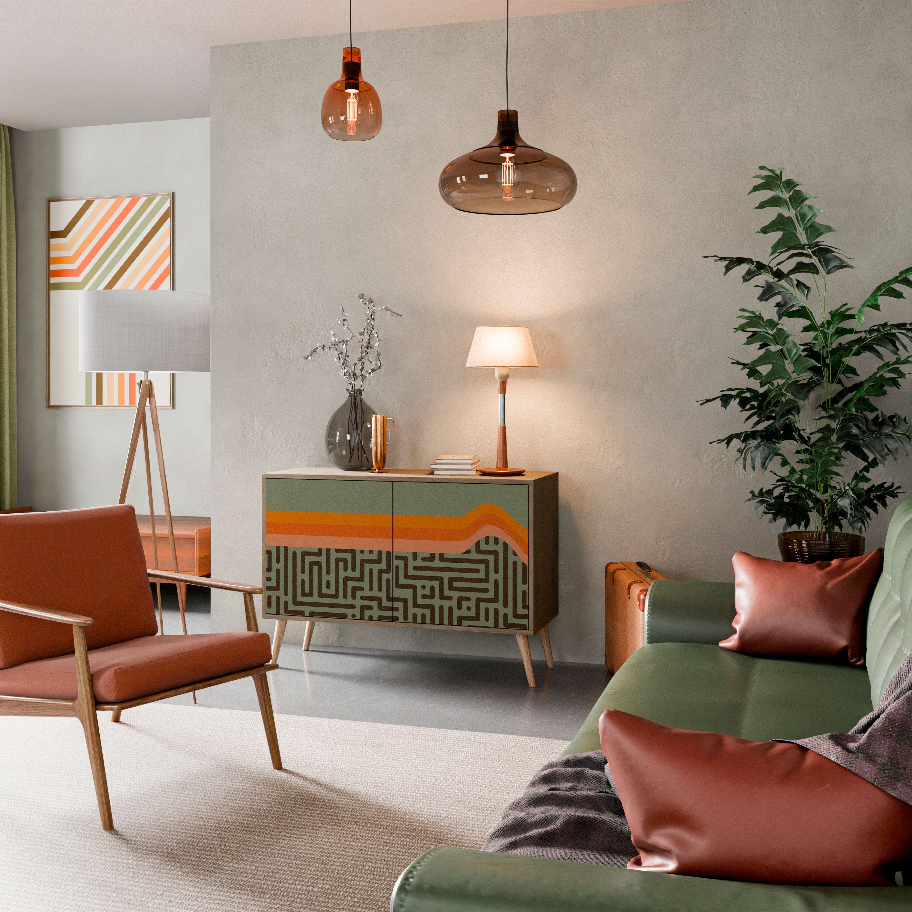 SIMPLE SOLUTIONS Aparador de 2 Portas em Efeito Carvalho