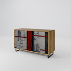 GRAY FIGURES Aparador de 2 Portas em Efeito Carvalho