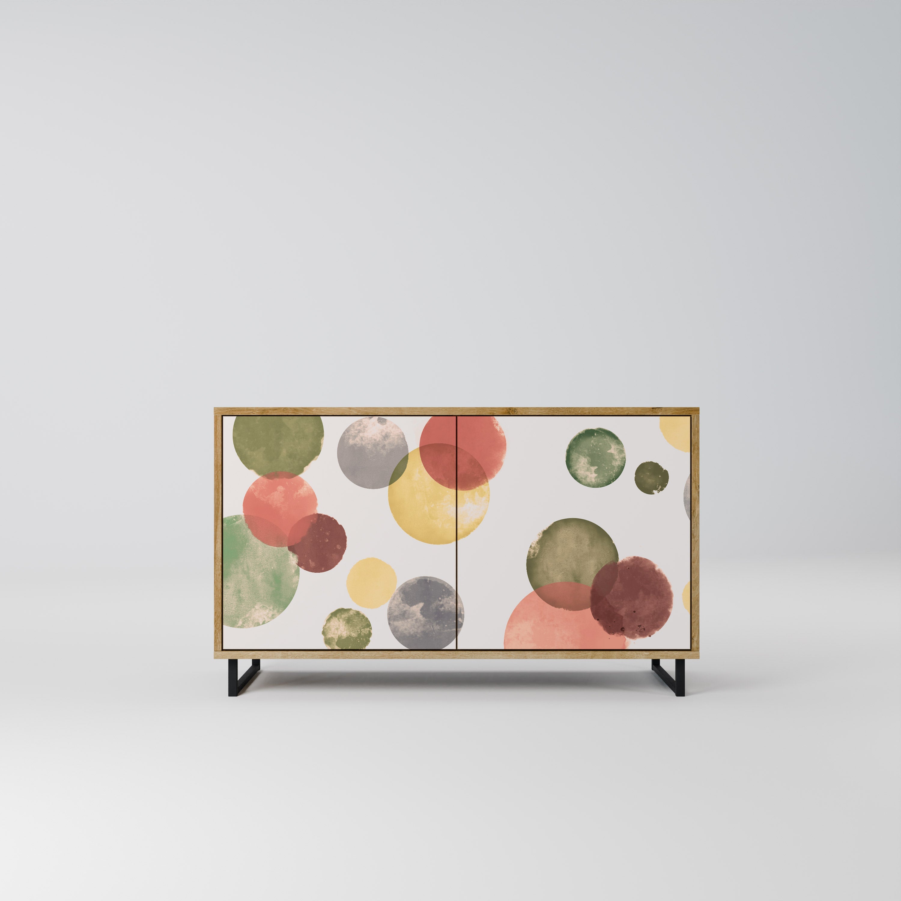 FLEETING HAPPINESS Aparador de 2 Portas em Efeito Carvalho